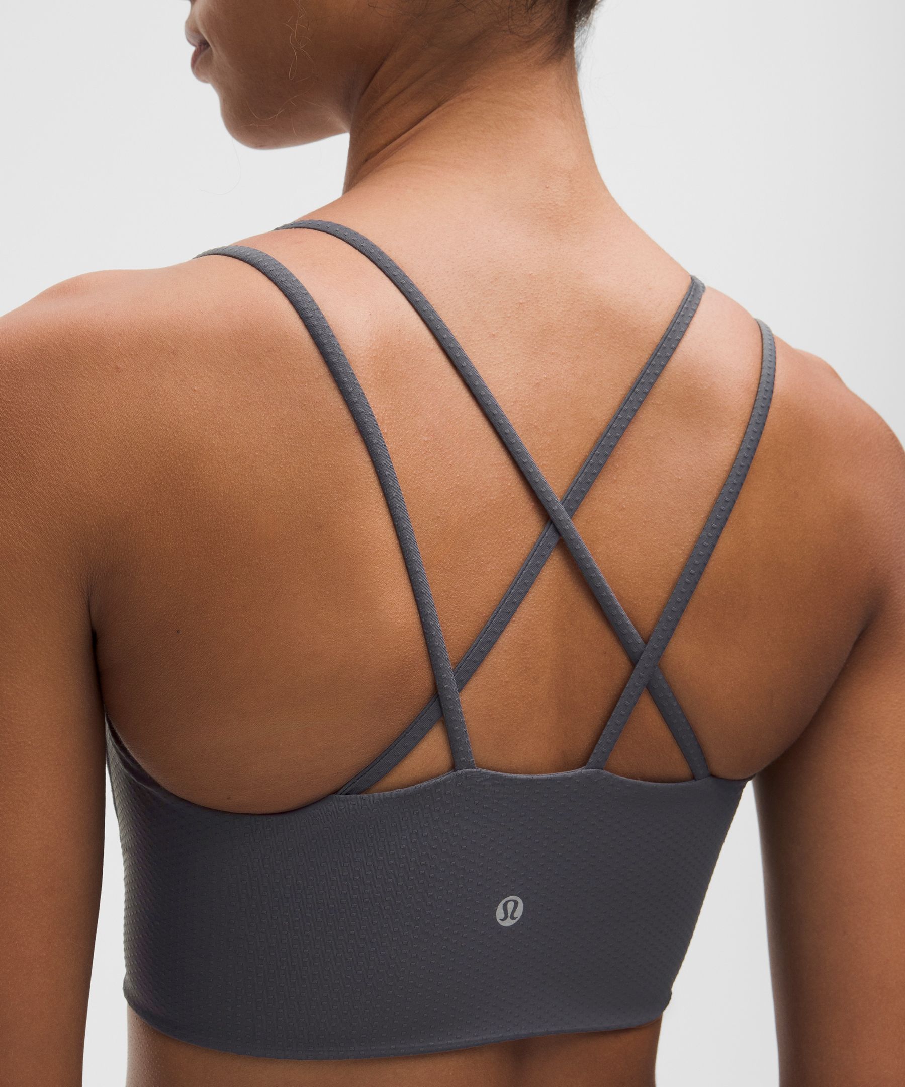 Lululemon Like A Cloud Longline Bra Light Support, B/c Cup In Gray