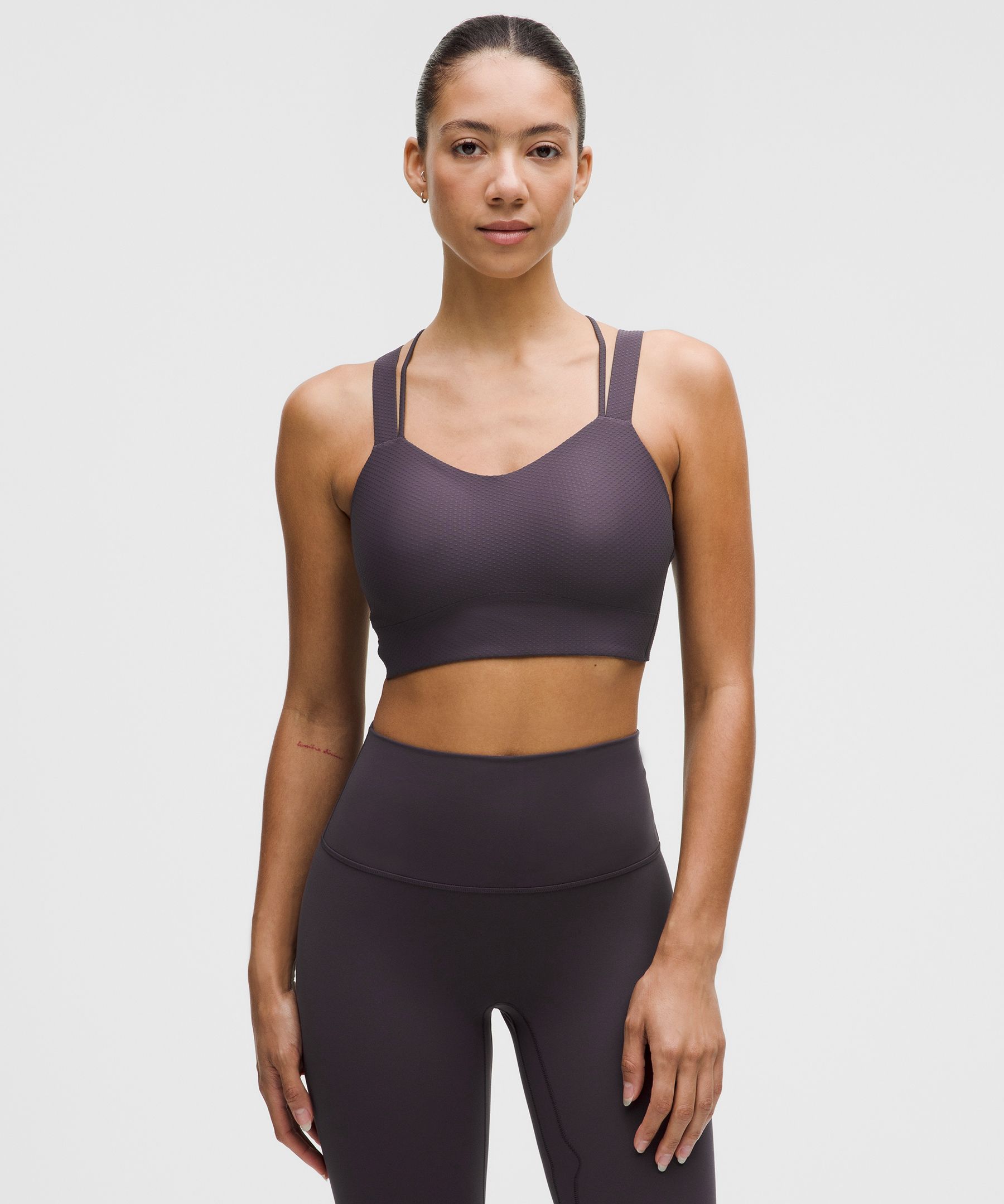 Lululemon Like A Cloud Longline Bra Light Support, D/dd Cup In Purple
