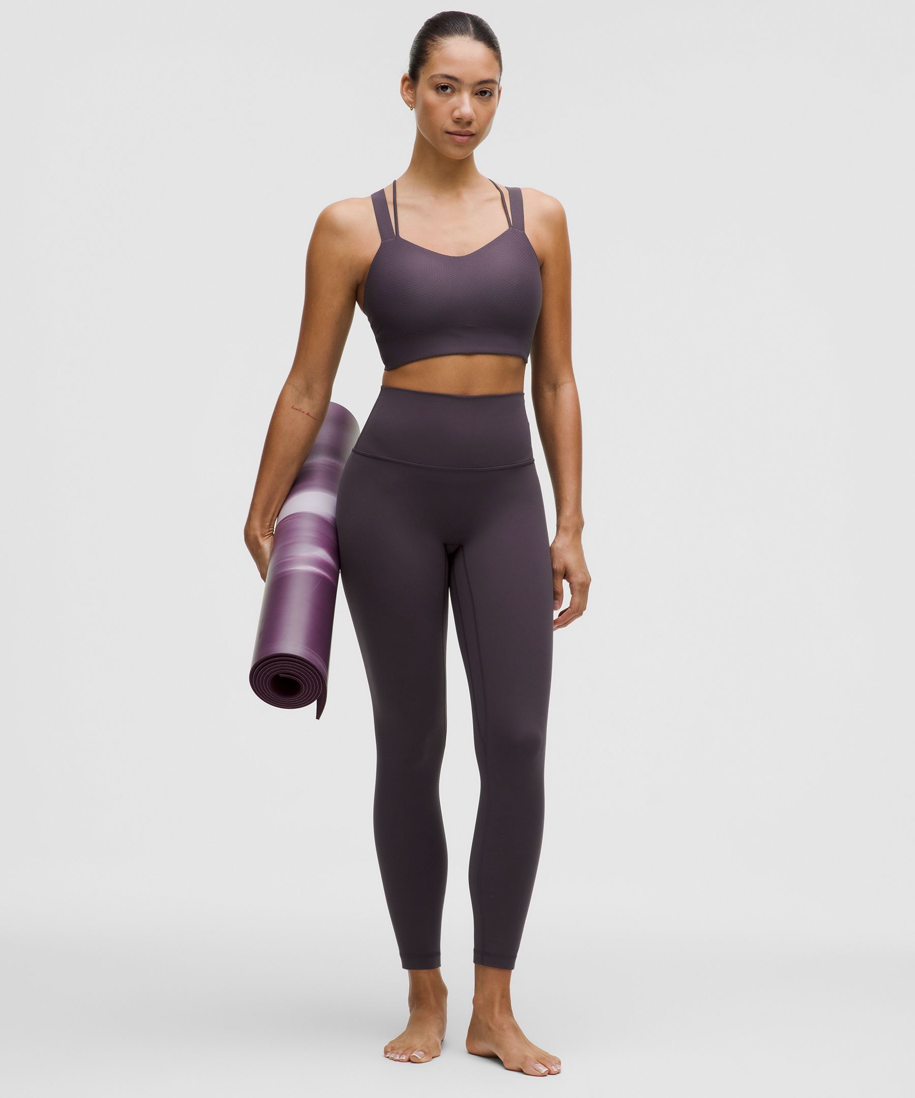 Lululemon Like A Cloud Longline Bra Light Support, D/dd Cup In Purple