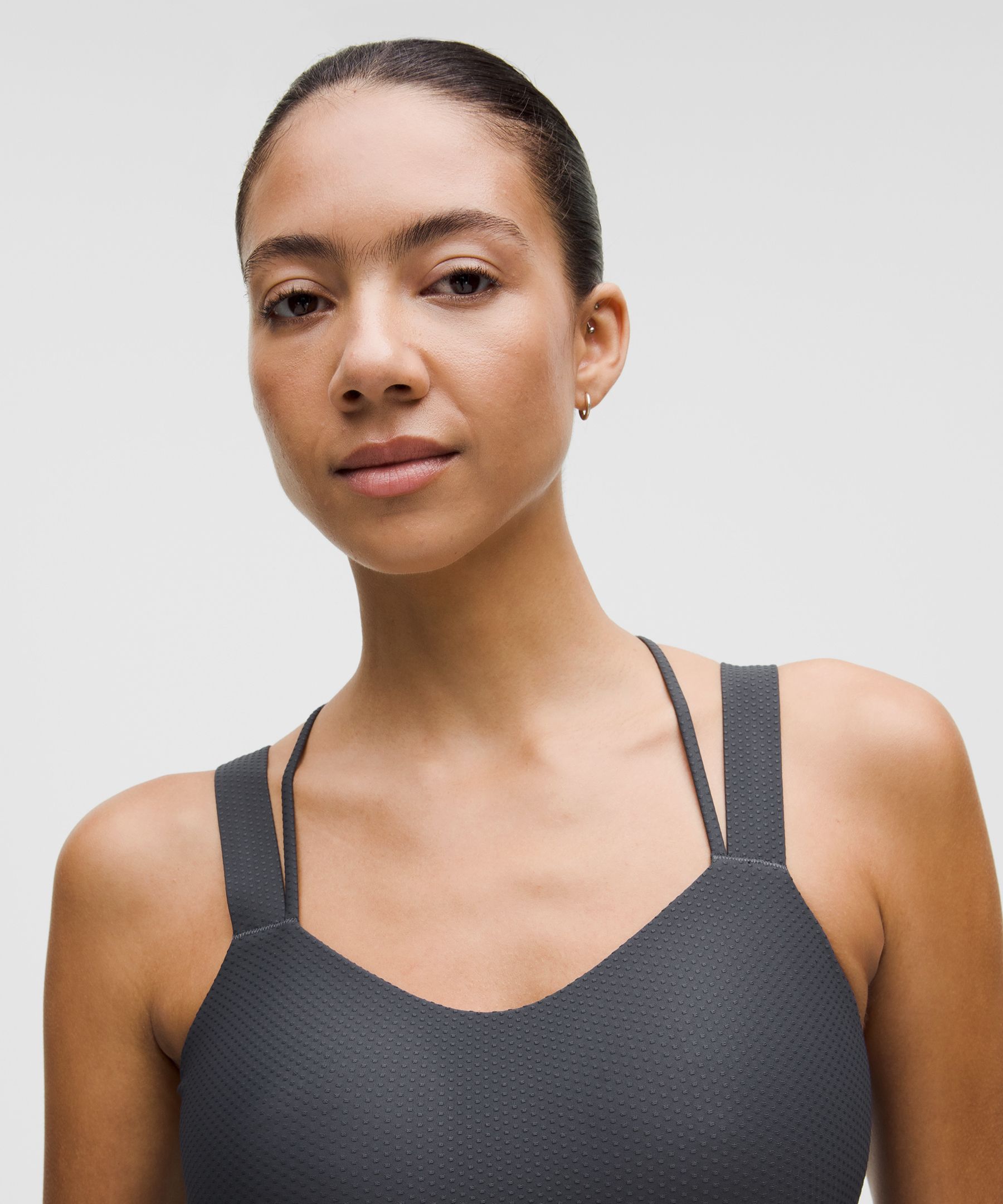 Lululemon Like A Cloud Longline Bra Light Support, D/dd Cup In Gray