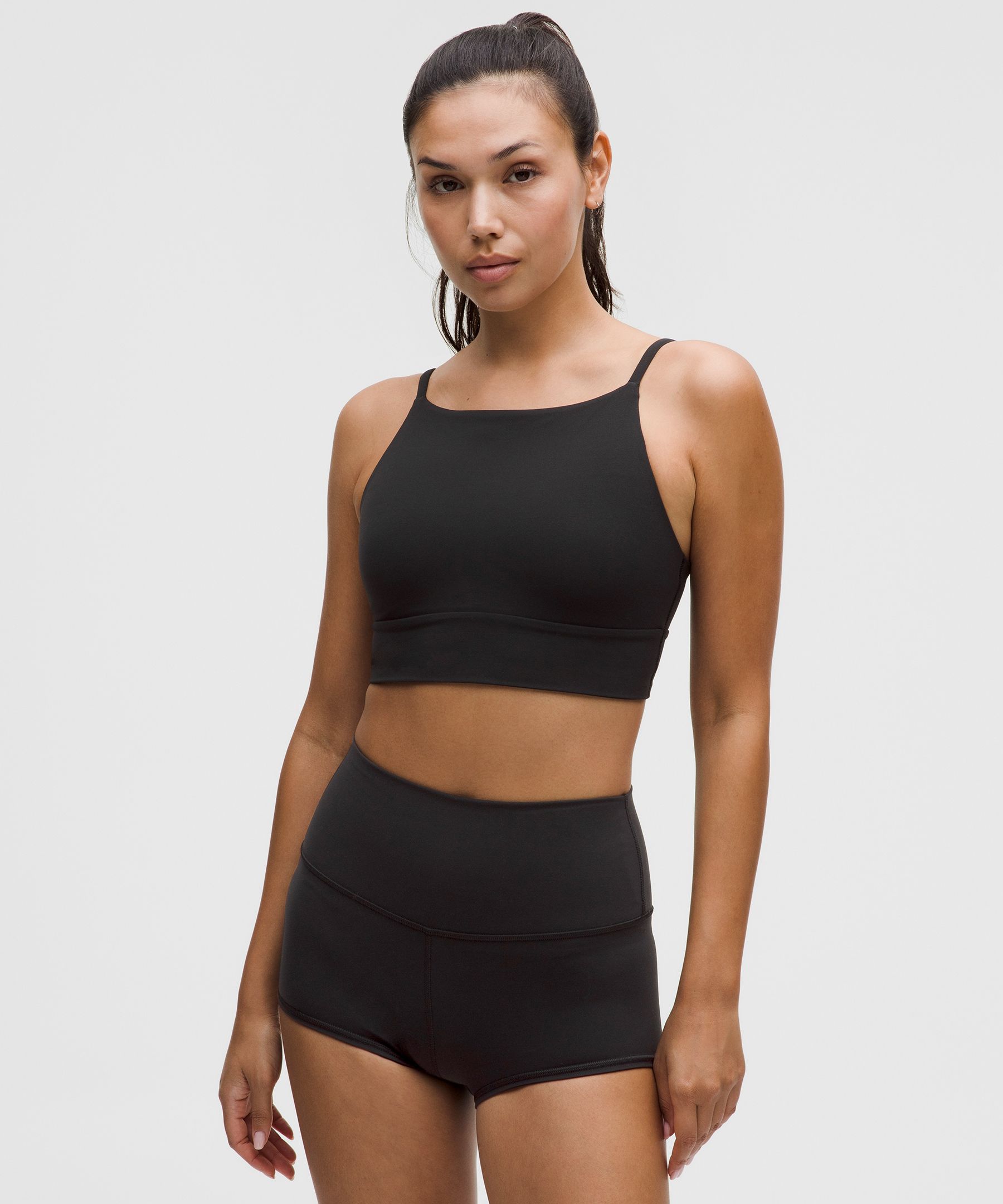 lululemon – Women’s Focuser High-Neck Sports Bra Light Support, A/B Cup – Color Black – Size XS