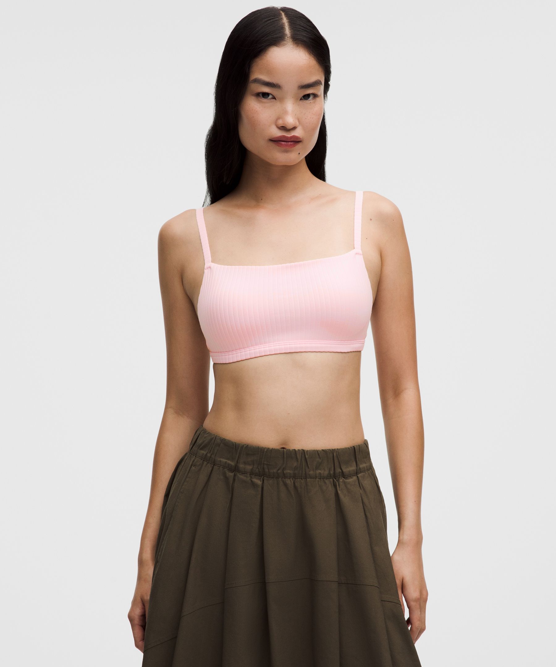 Ribbed Cami-Strap Bra