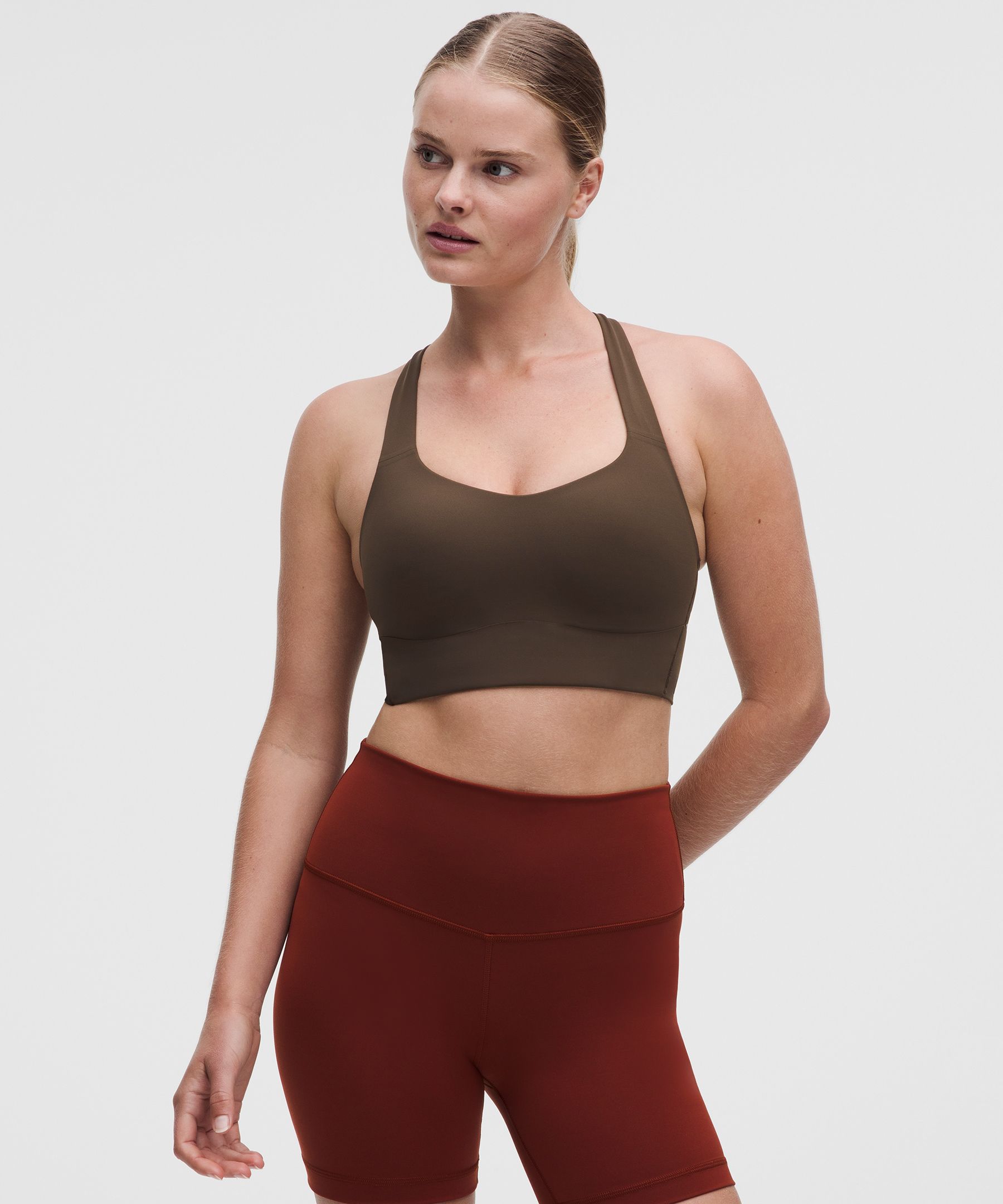 lululemon – Women’s Like a Cloud Train Sports Bra Medium Support, B/C Cup – Color Brown – Size 10