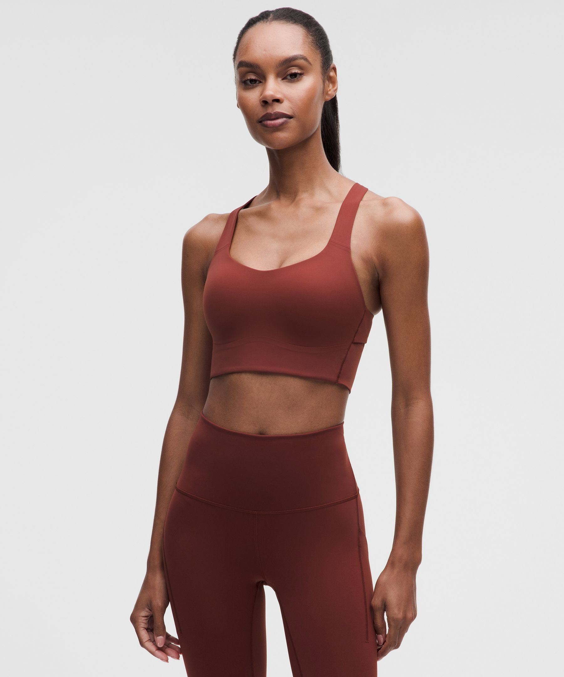 lululemon – Women’s Like a Cloud Train Sports Bra Medium Support, B/C Cup – Color Red – Size 14