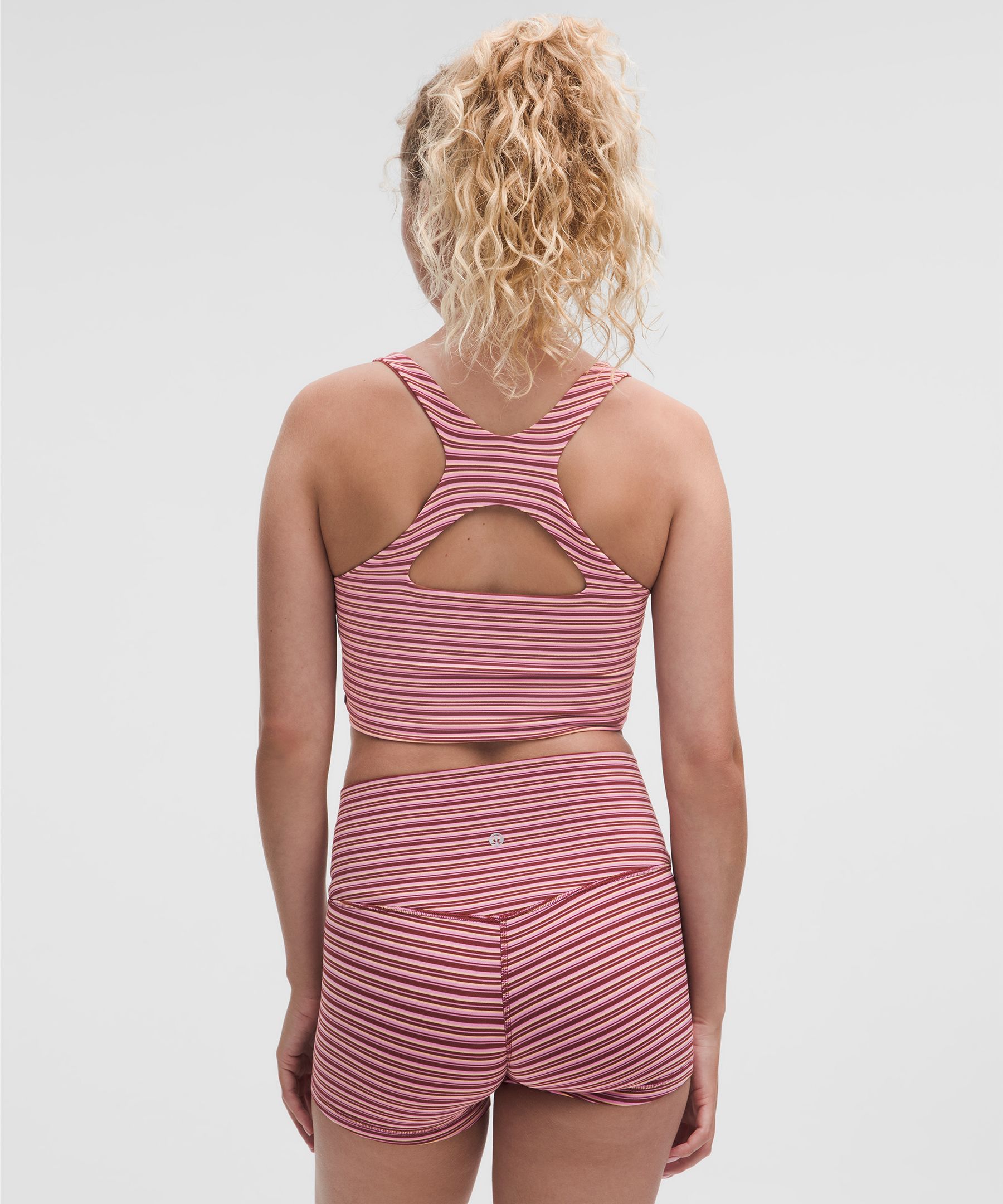 Lululemon Bend This Scoop And Cross Bra In Pink