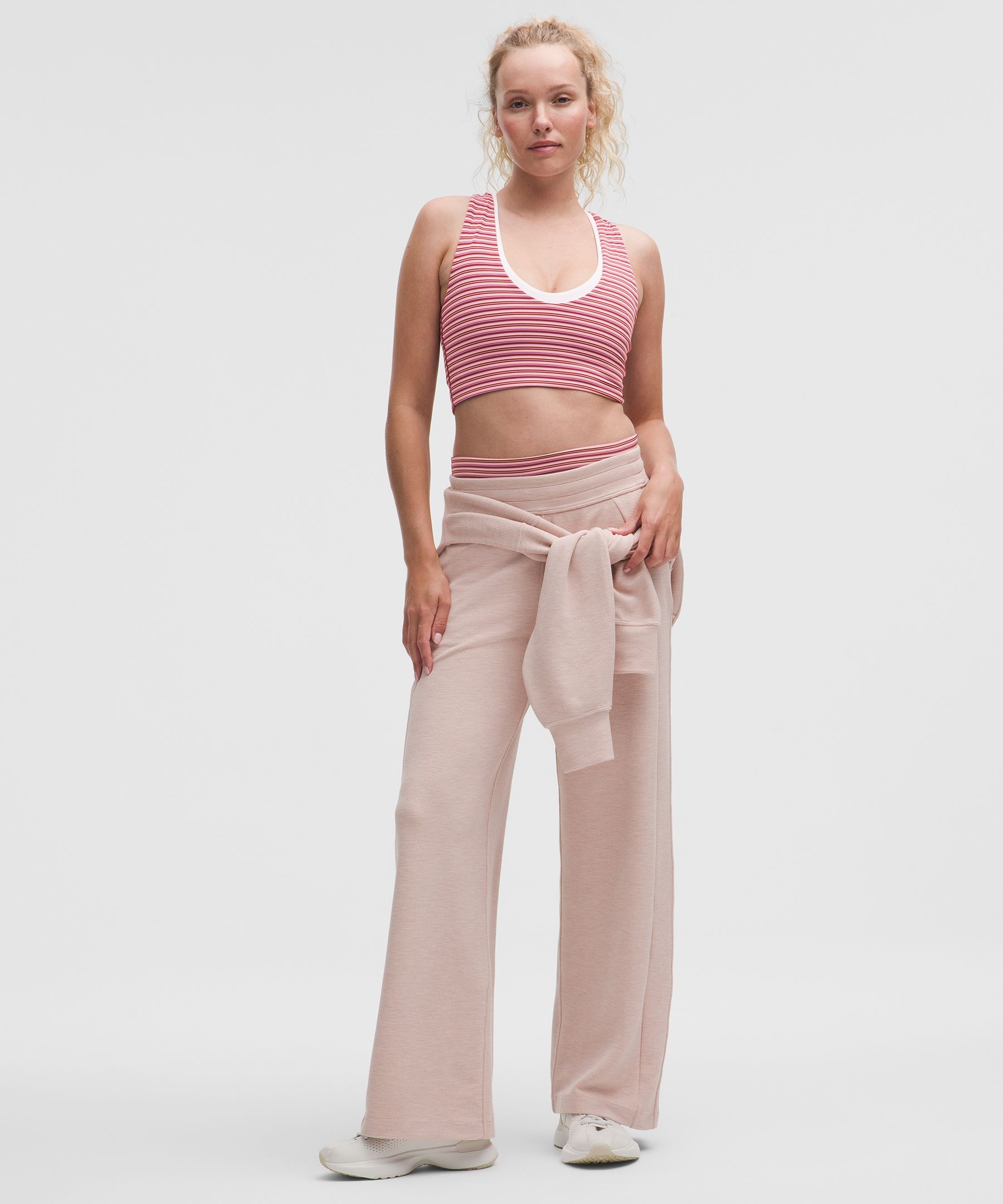 Lululemon Bend This Scoop And Cross Bra In Pink