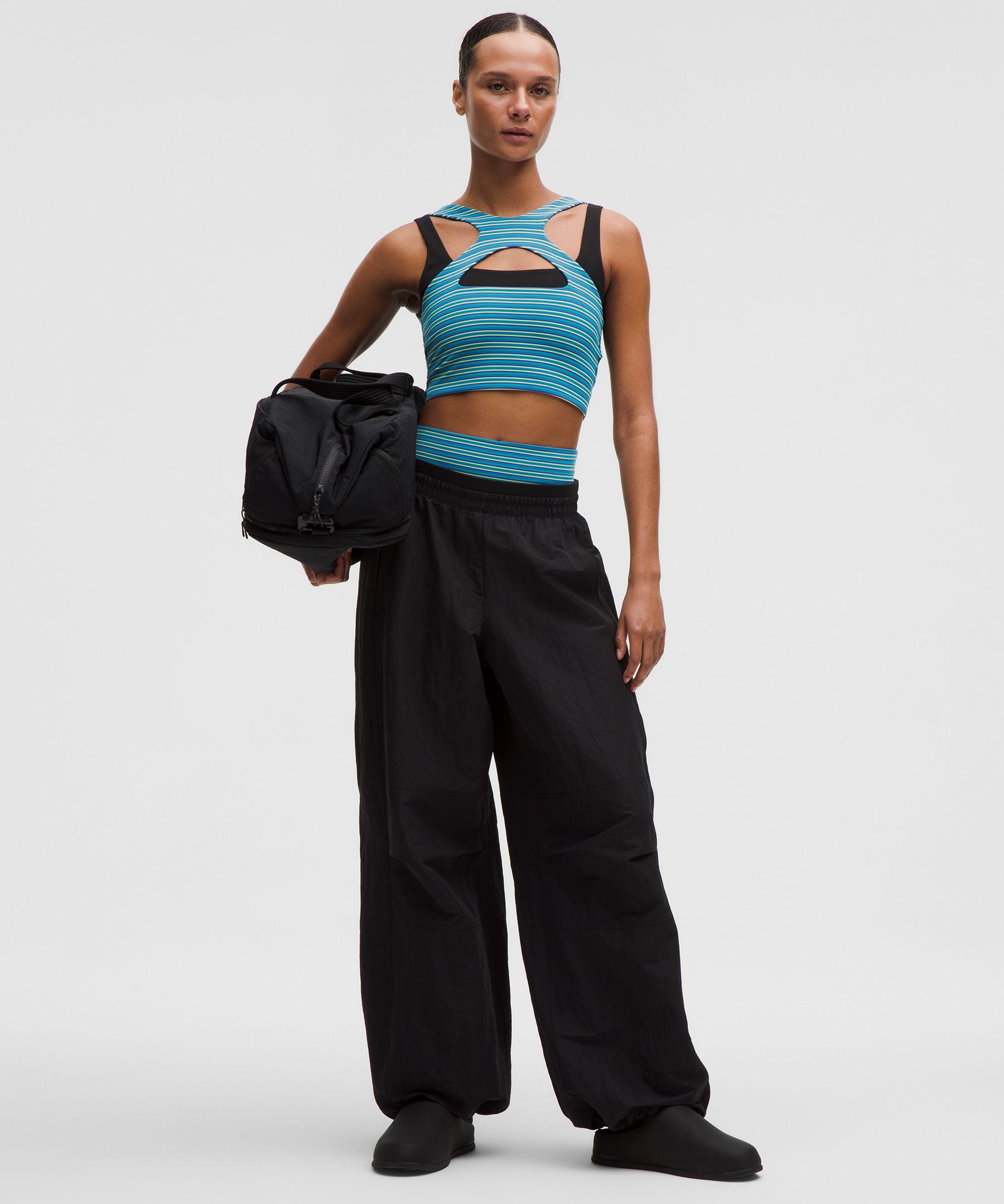 Lululemon Bend This Scoop And Cross Bra In Blue