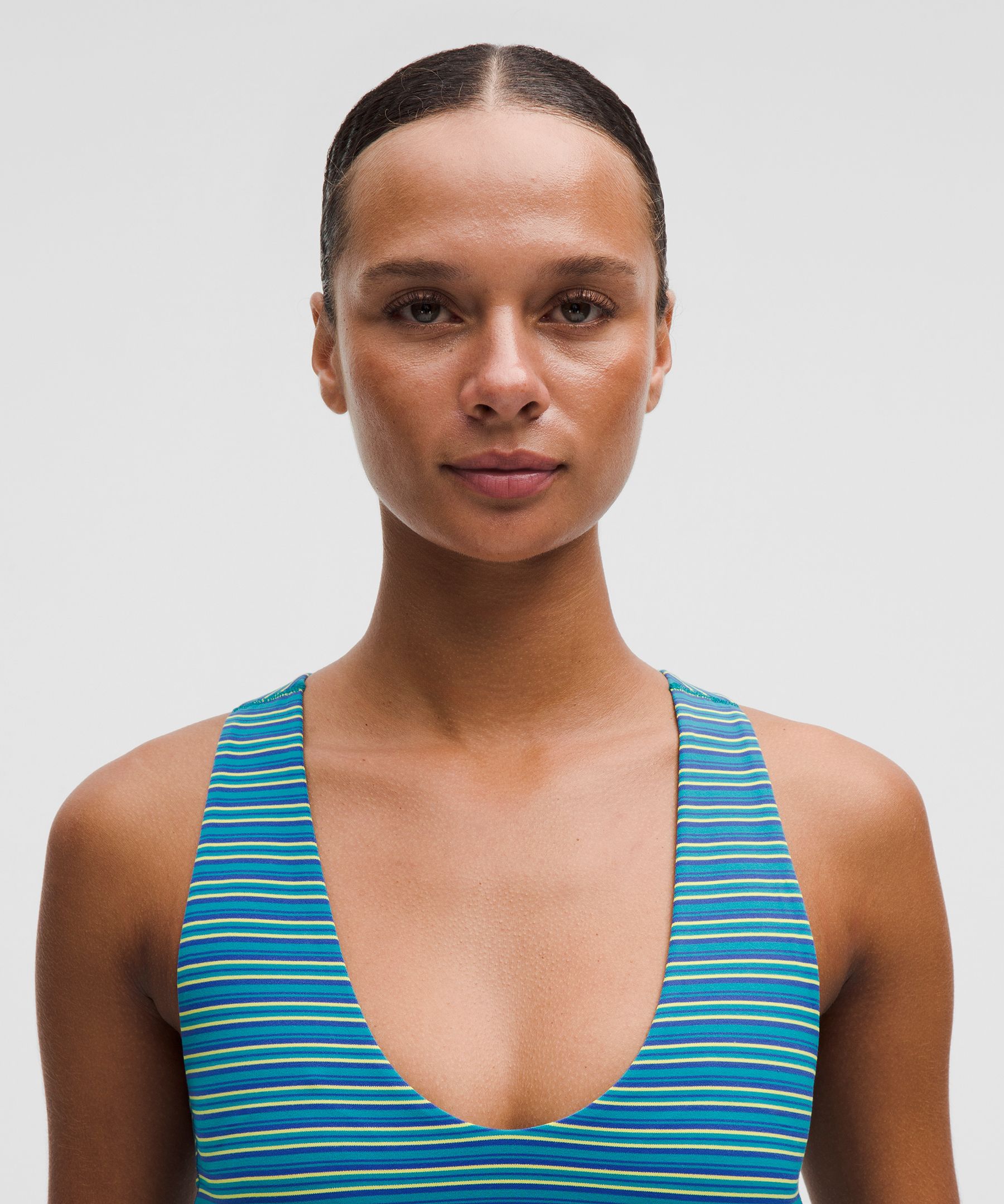 Lululemon Bend This Scoop And Cross Bra In Blue