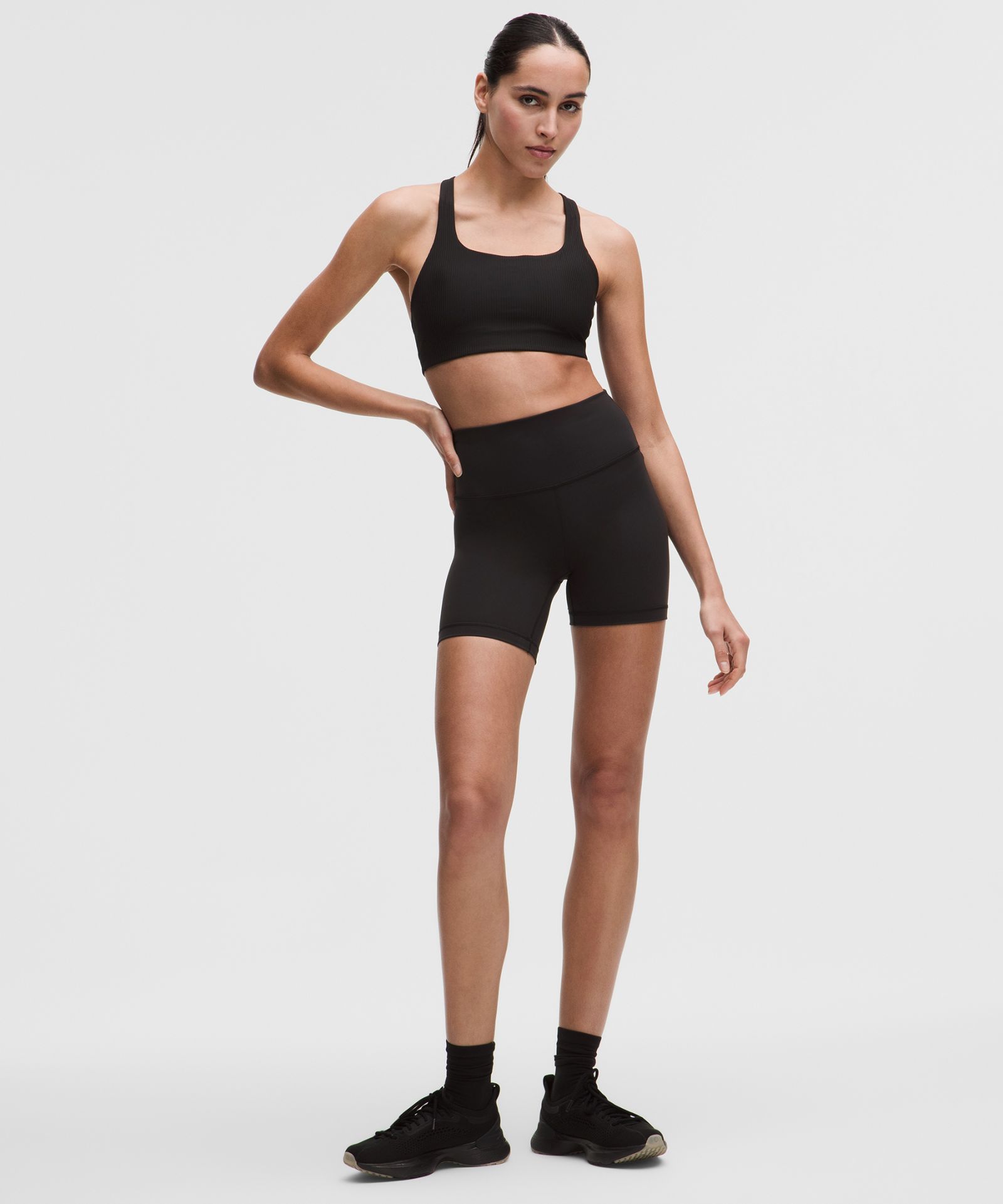 Женский спортивный бра Lululemon All-Time Hero в рубчик — фото 3