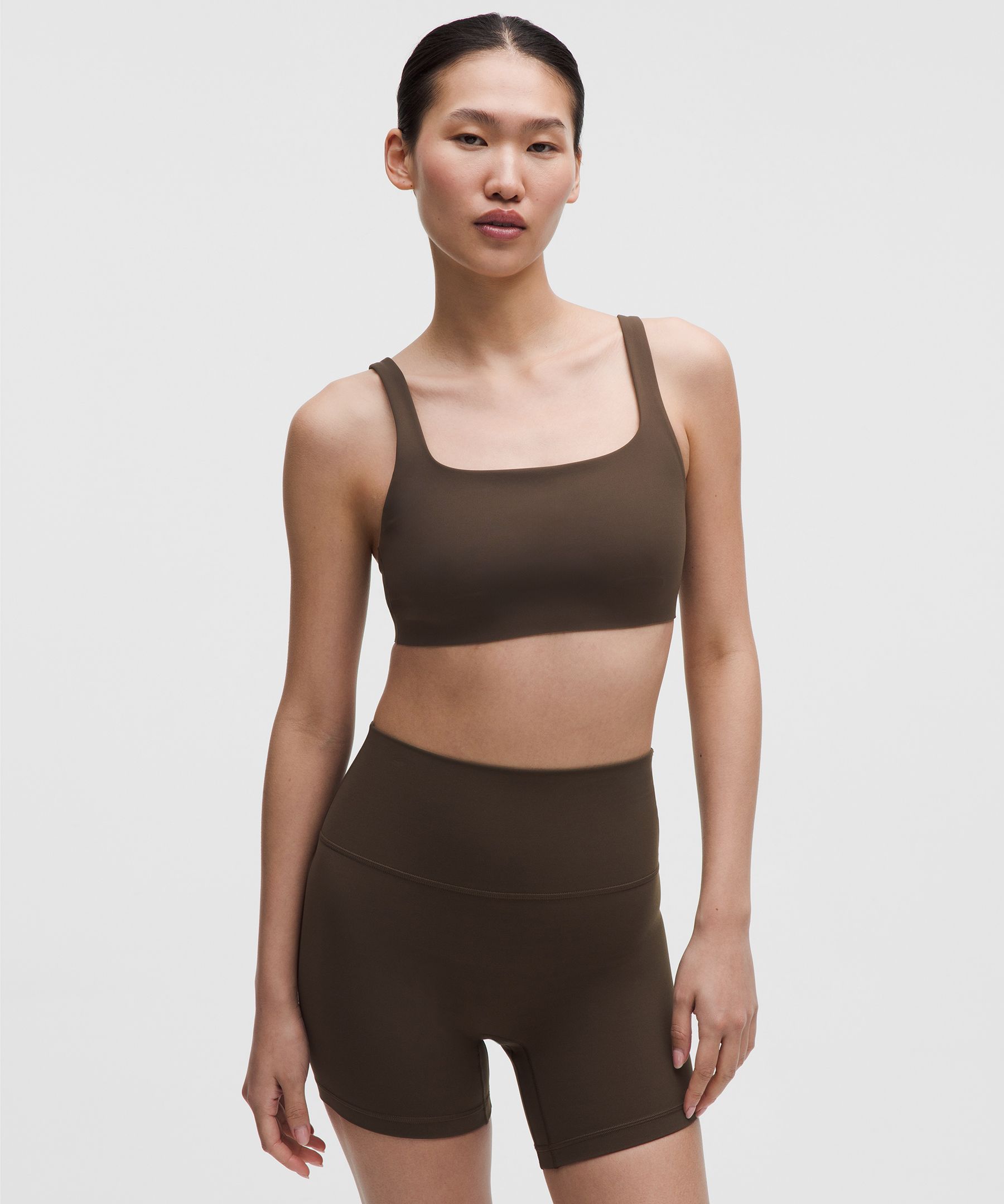 lululemon – Women’s FlexyFlex Squareneck Yoga Sports Bra Light Support, A-C Cups – Color Brown – Size 2XS/XS