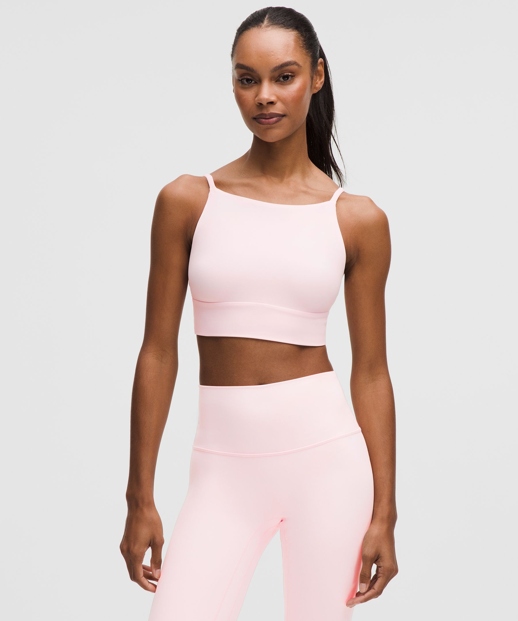 lululemon – Women’s Focuser High-Neck Sports Bra Light Support, A/B Cup – Color Pink – Size XS