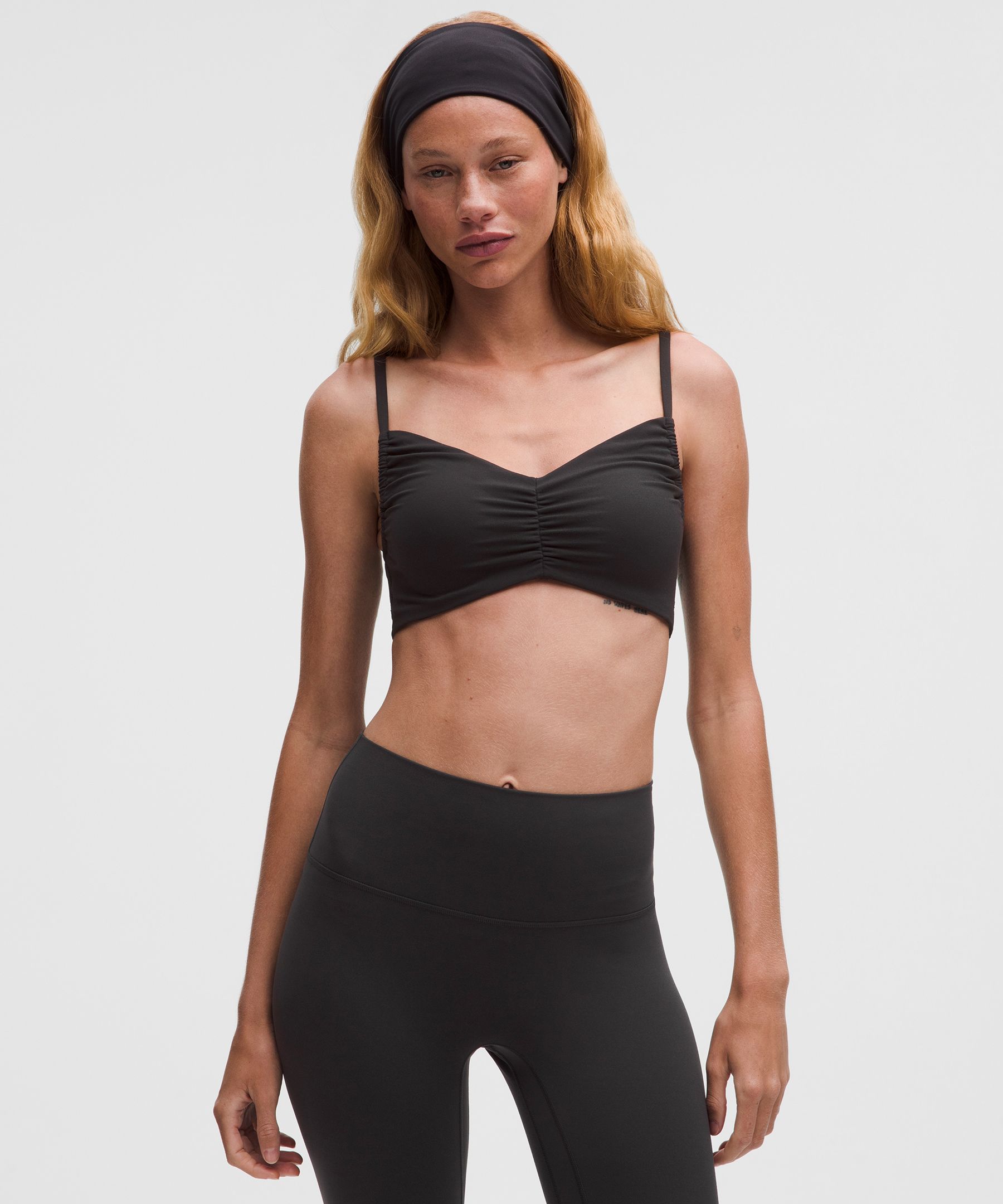 Nulu Ruched Spaghetti-Strap Bra 