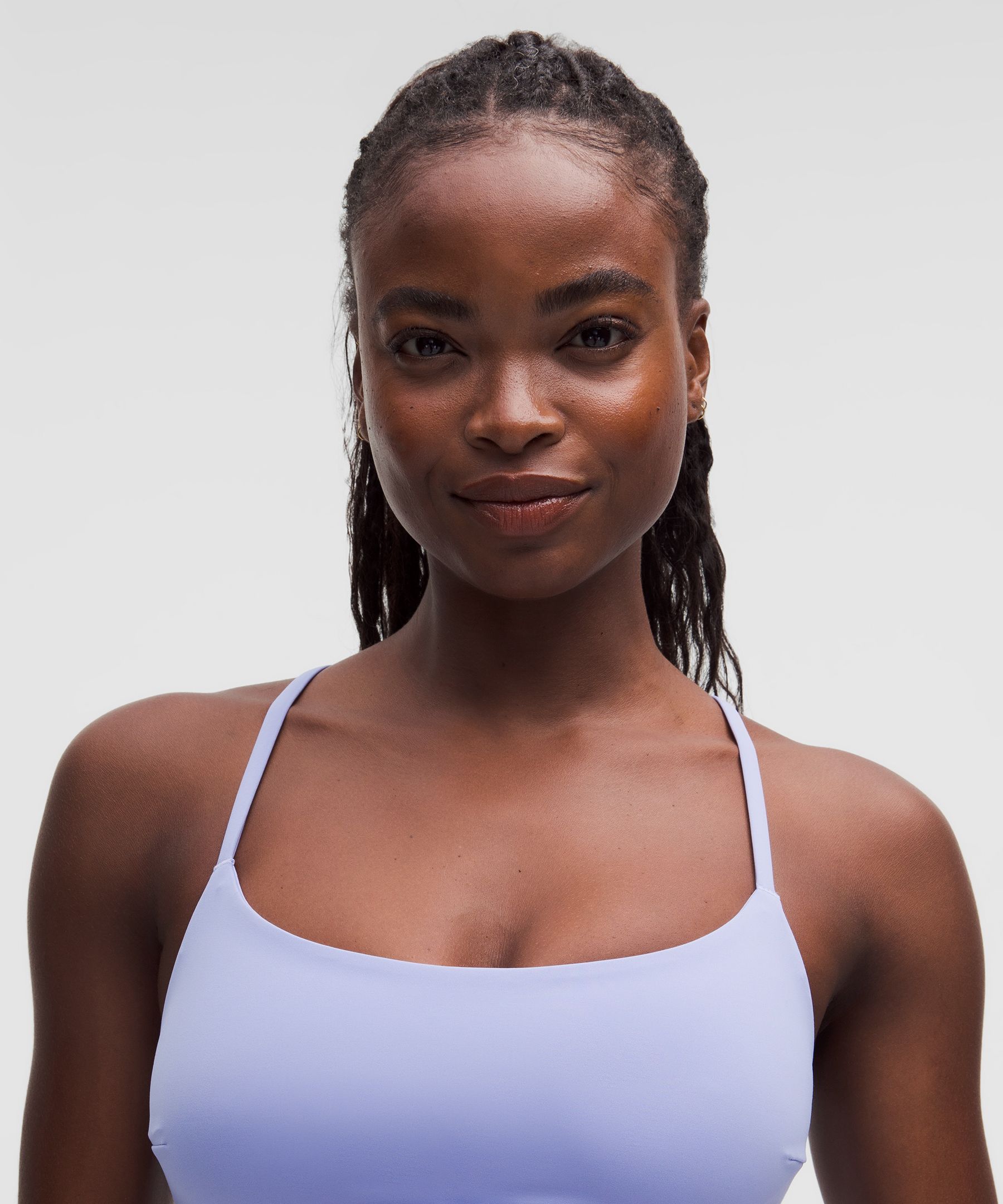 Lululemon Wunder Train Strappy Wrapped Bra In Blue