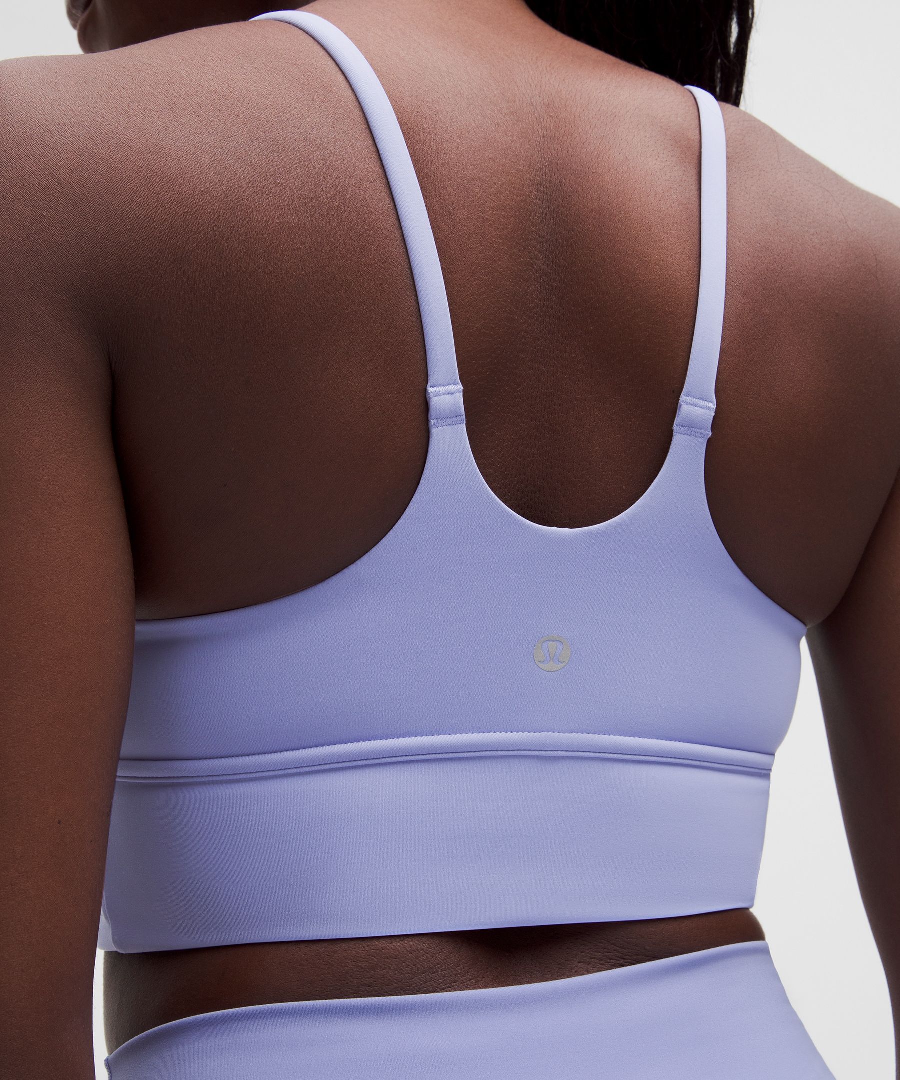 Lululemon Wunder Train Strappy Wrapped Bra In Blue
