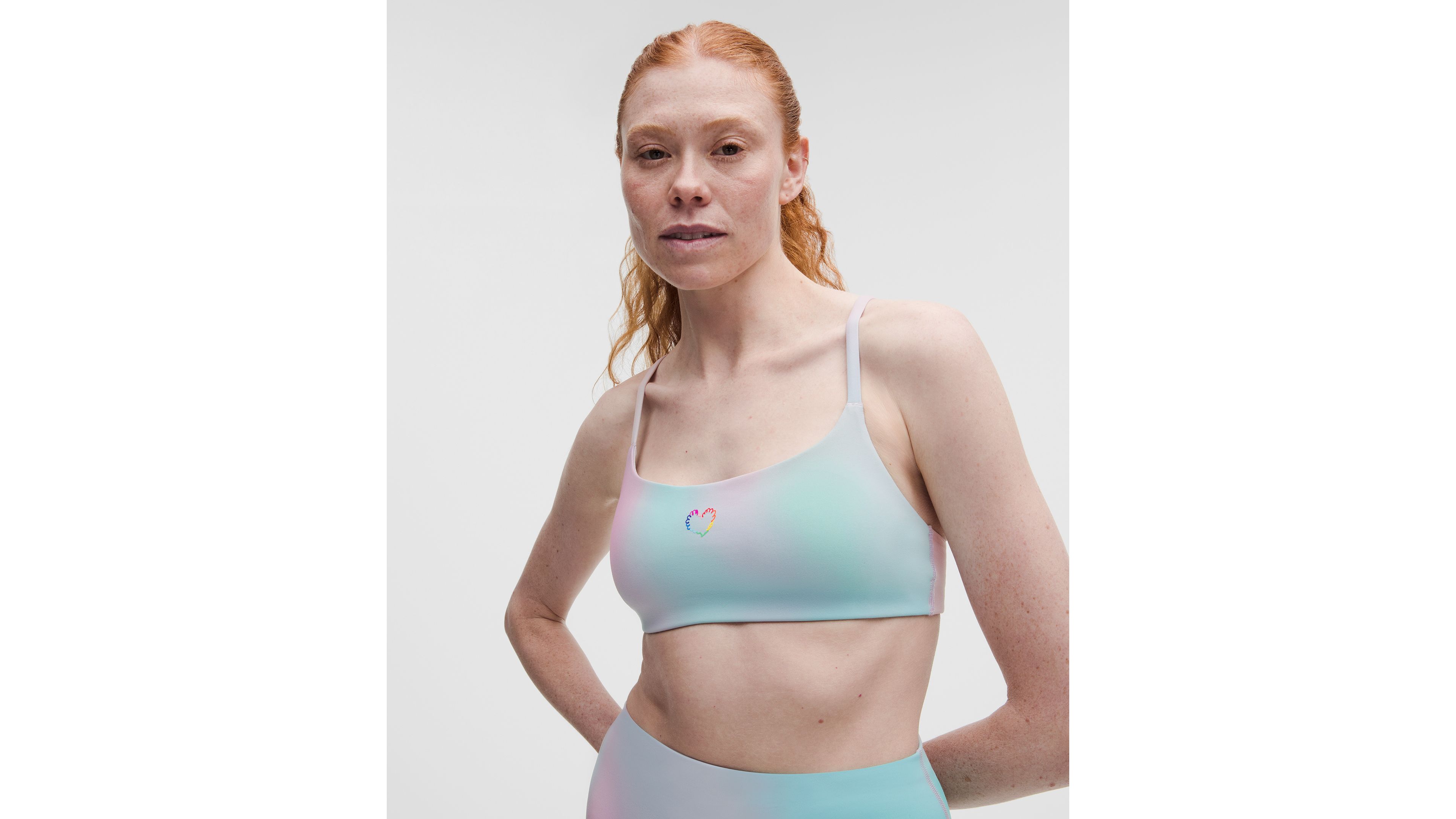 Wunder Train Strappy Racer Bra, Light Support, A/B Cup *Pride