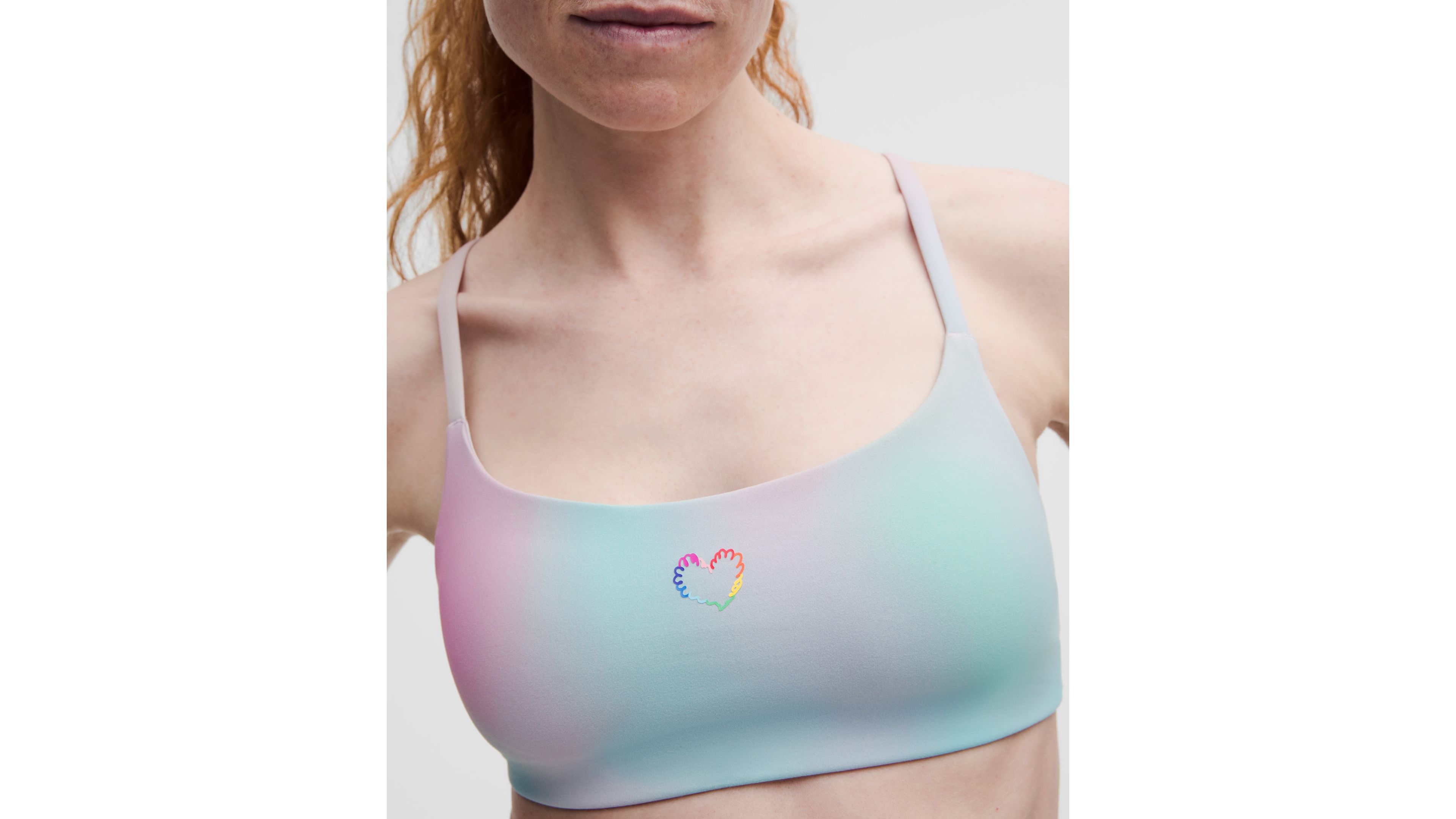 Wunder Train Strappy Racer Bra, Light Support, A/B Cup *Pride