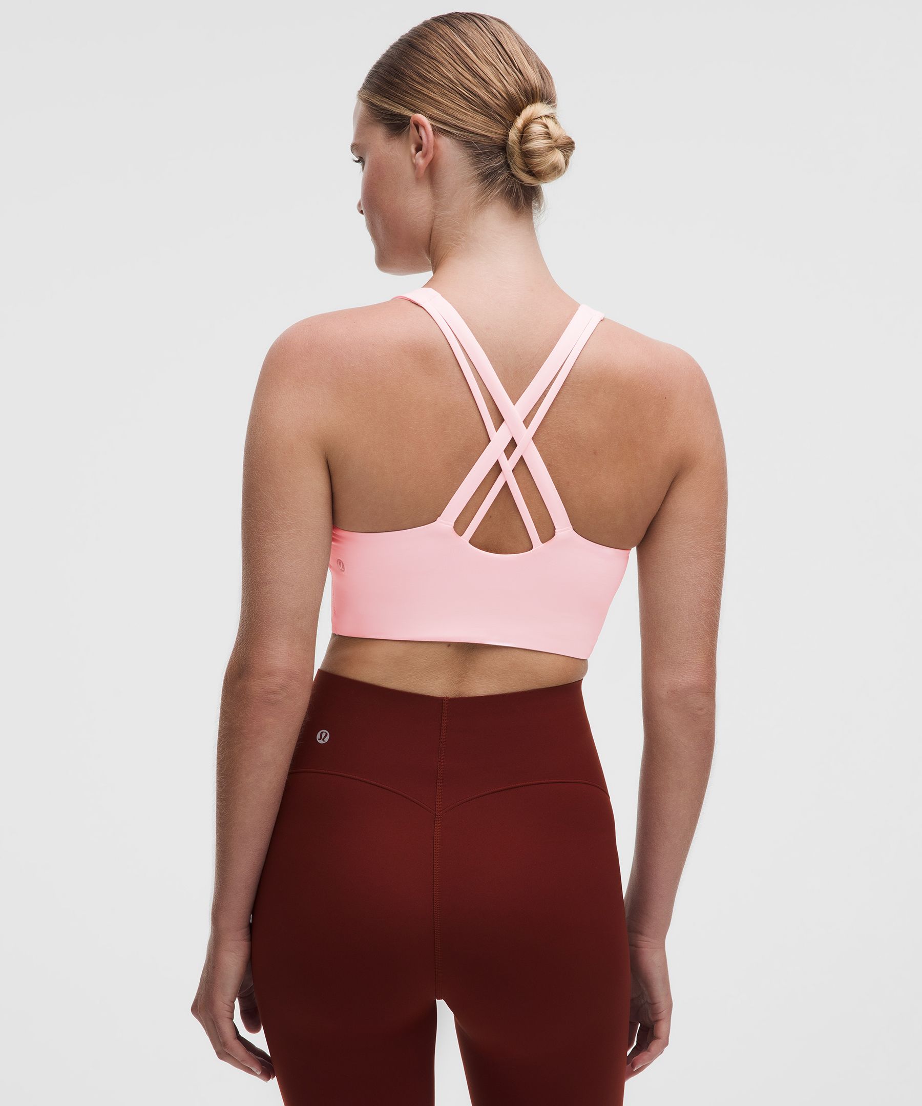 lululemon Energy Hochgeschlossener Longline-BH mit mittlerem Halt f&uuml;r B&ndash;D-Cups Evolve *Logo
