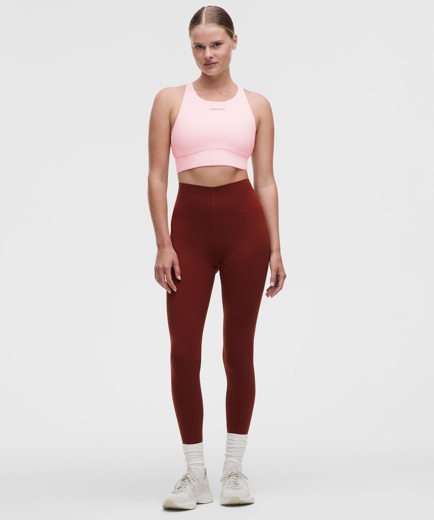 Brassi&egrave;re lululemon Energy longue &agrave; encolure haute Maintien moyen, bonnets&nbsp;B-D Evolve *Logo