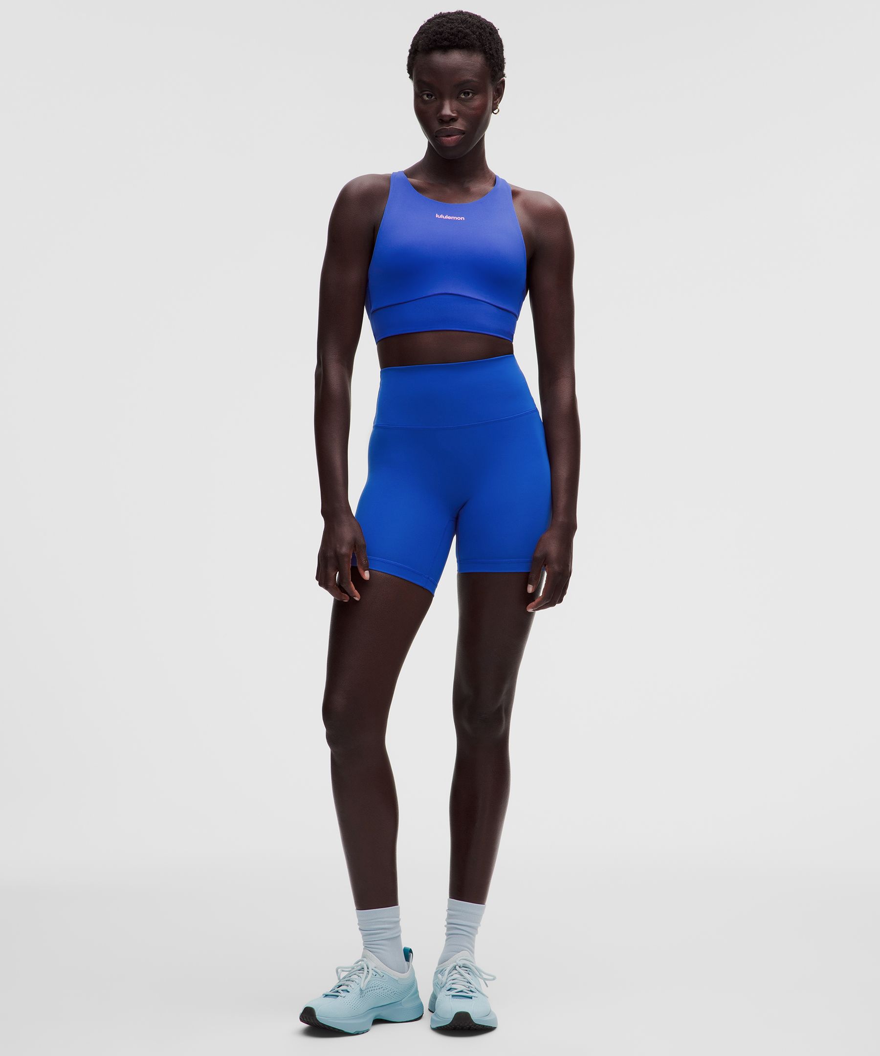 Brassi&egrave;re lululemon Energy longue &agrave; encolure haute Maintien moyen, bonnets&nbsp;B-D Evolve *Logo