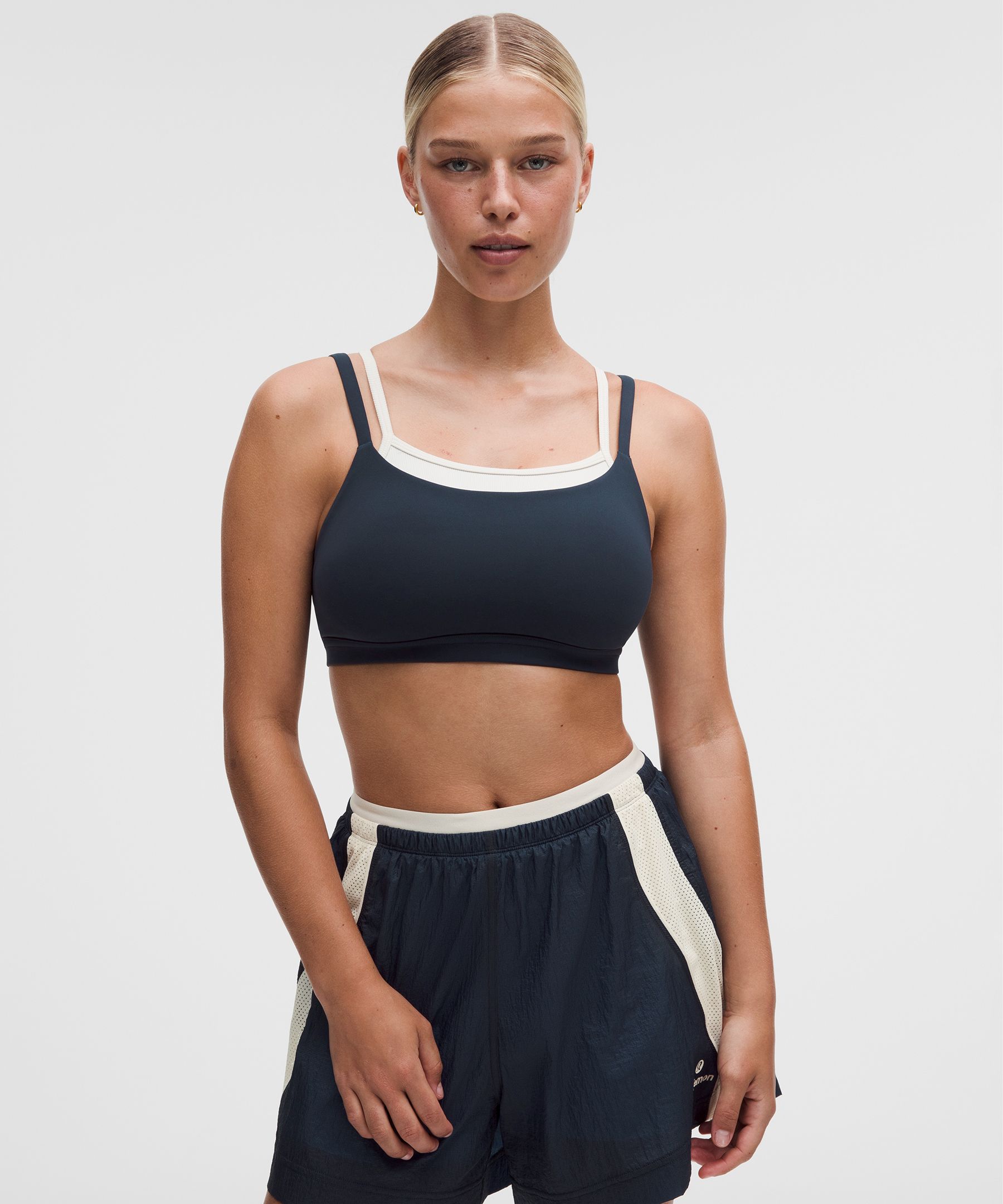 lululemon – Women’s Layered Cami-Strap Sports Bra Light Support, C/D Cup – Color Blue – Size 6