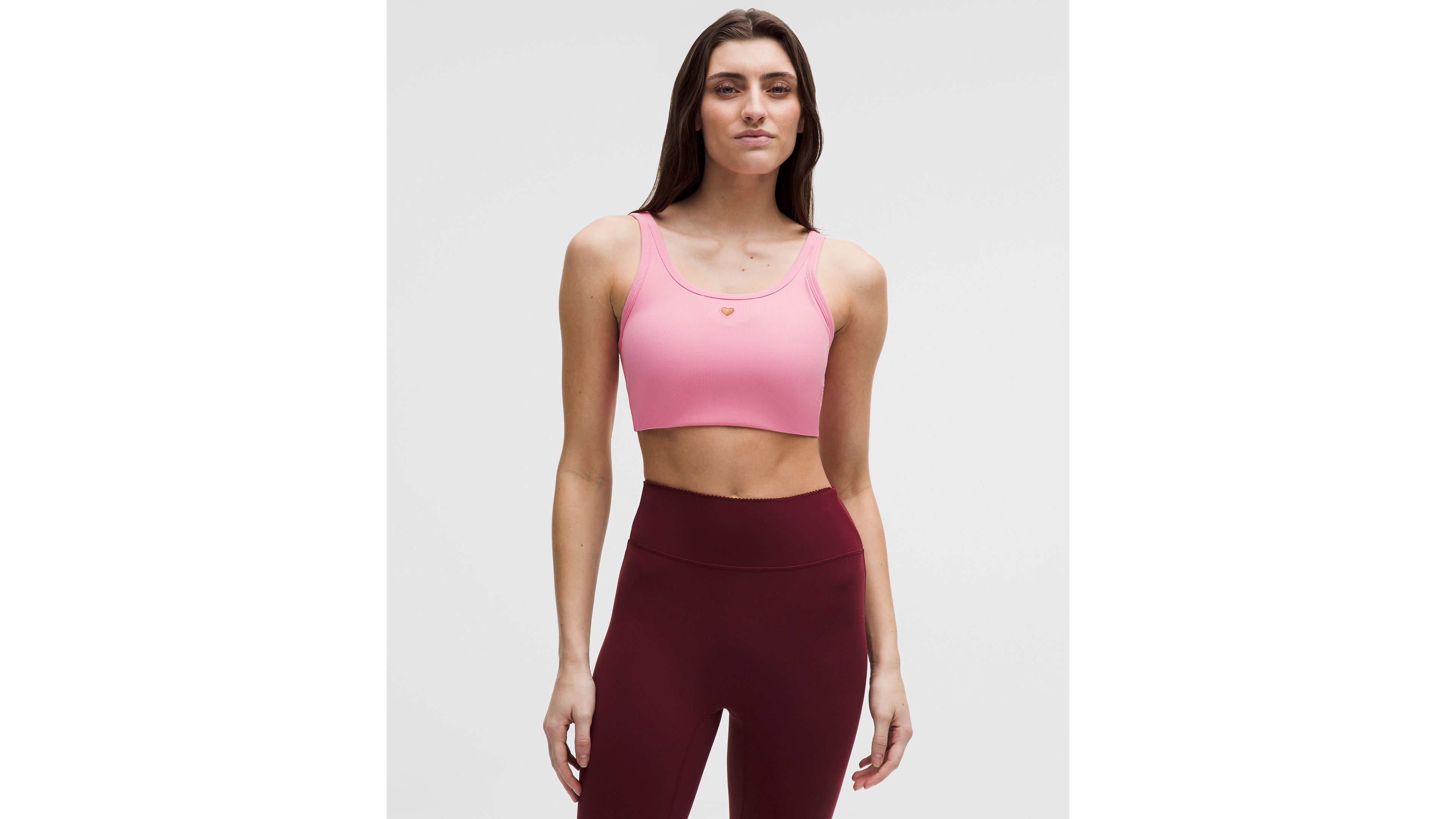 Nulu Ribbed Scoop-Neck Bra Light Support, B/C Cup *Heart