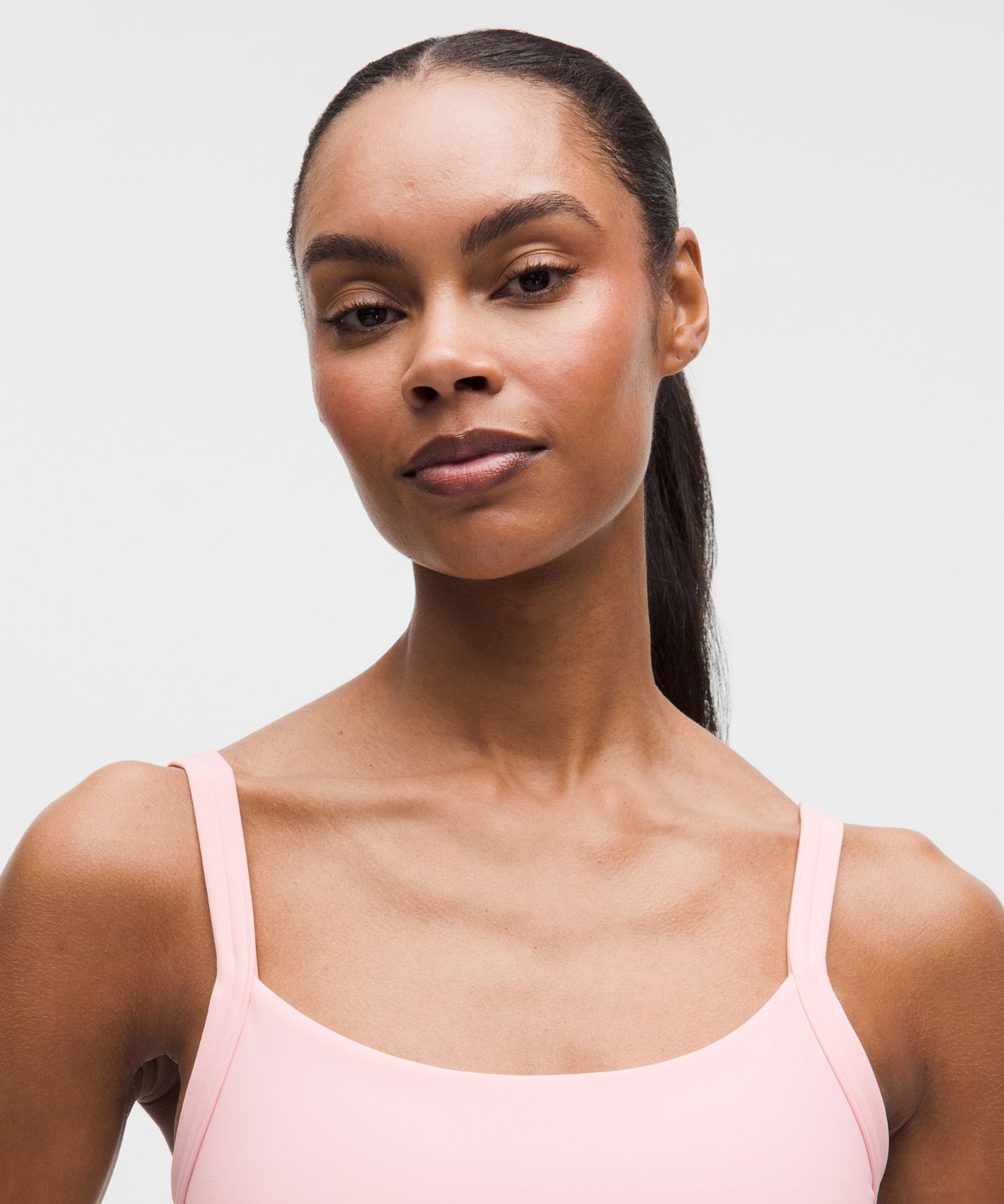 Спортивное бра Straight-Strap, лёгкая поддержка — Lululemon, цвет: Розовый жемчужный — фото 4