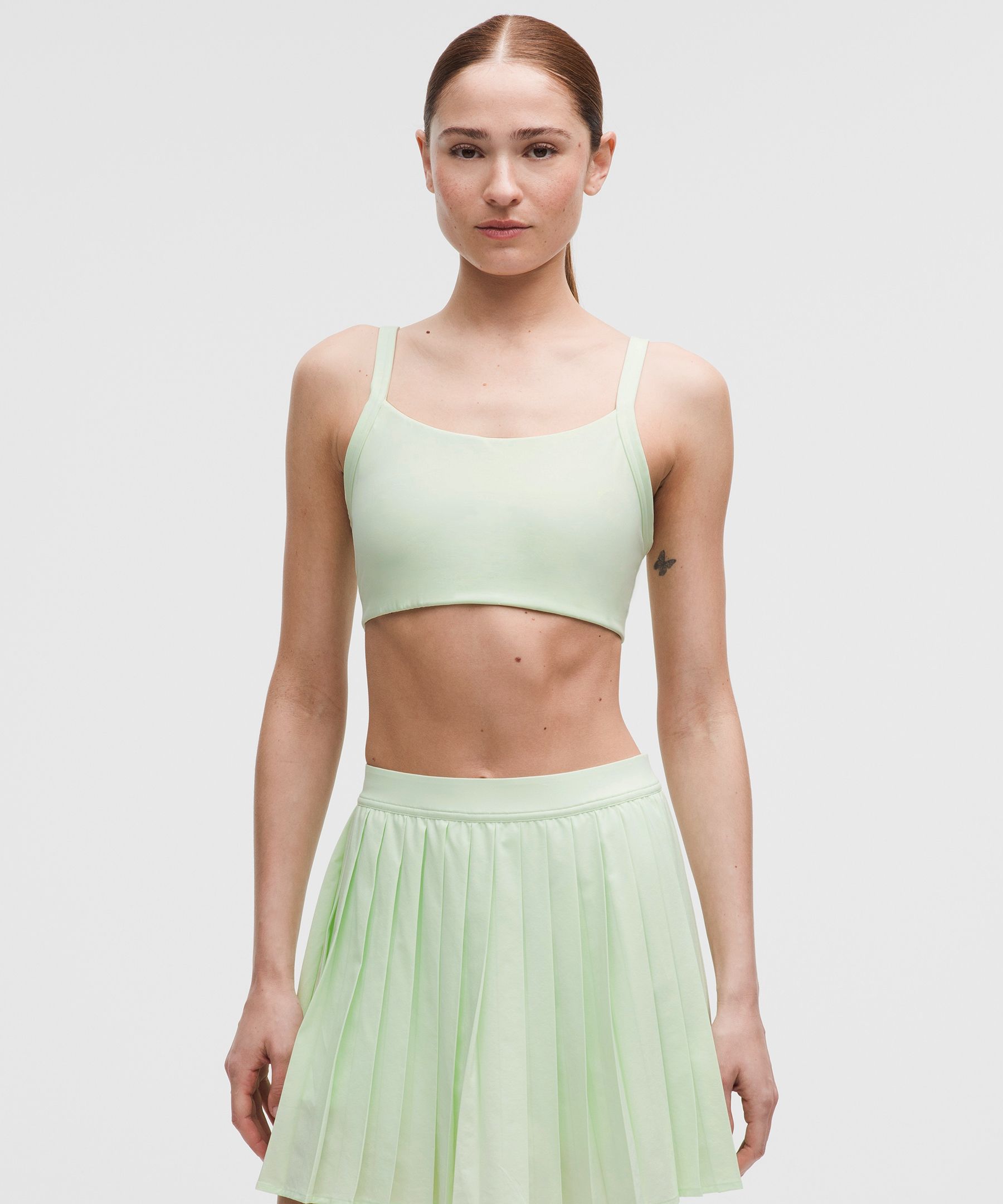 lululemon – Women’s Straight-Strap Sports Bra Light Support, B/C Cup – Color Green/Pastel – Size Large
