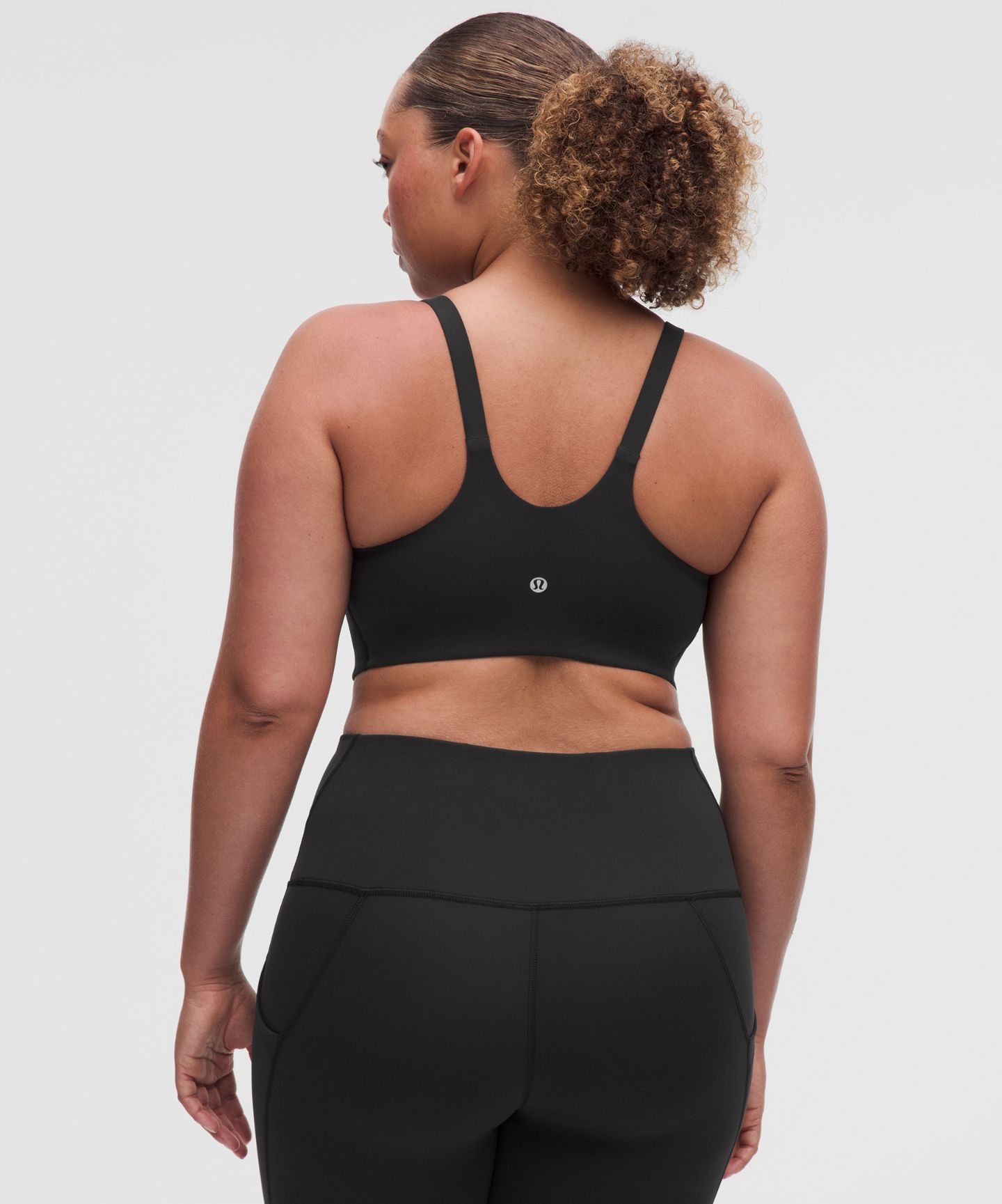 Бра Wunder Train Racer, на завязках — Lululemon, цвет: Чёрный — фото 2