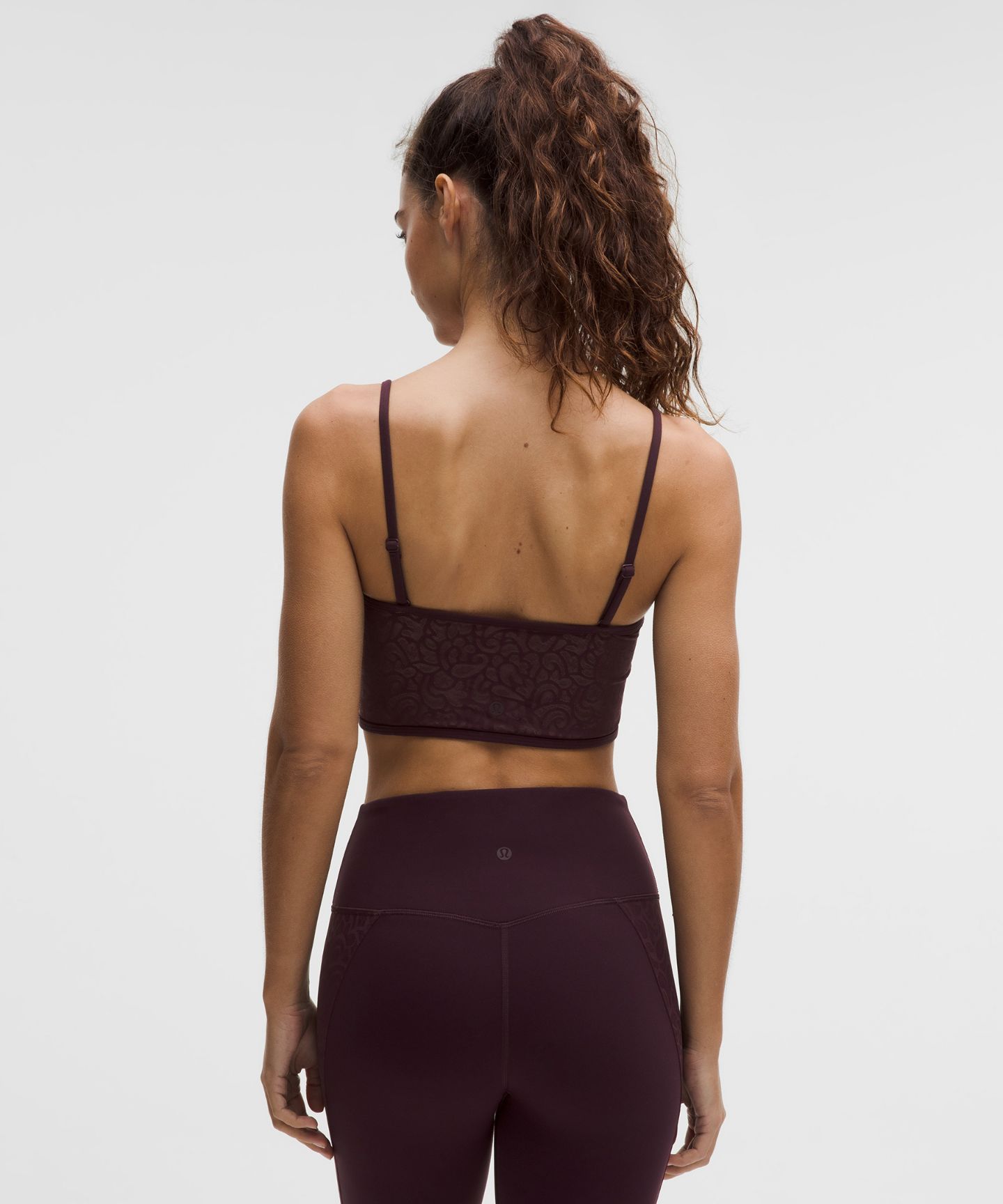 Бра Nulu Paisley Yoga, лёгкая поддержка, кружево — Lululemon, цвет: Чёрный сливовый — фото 5