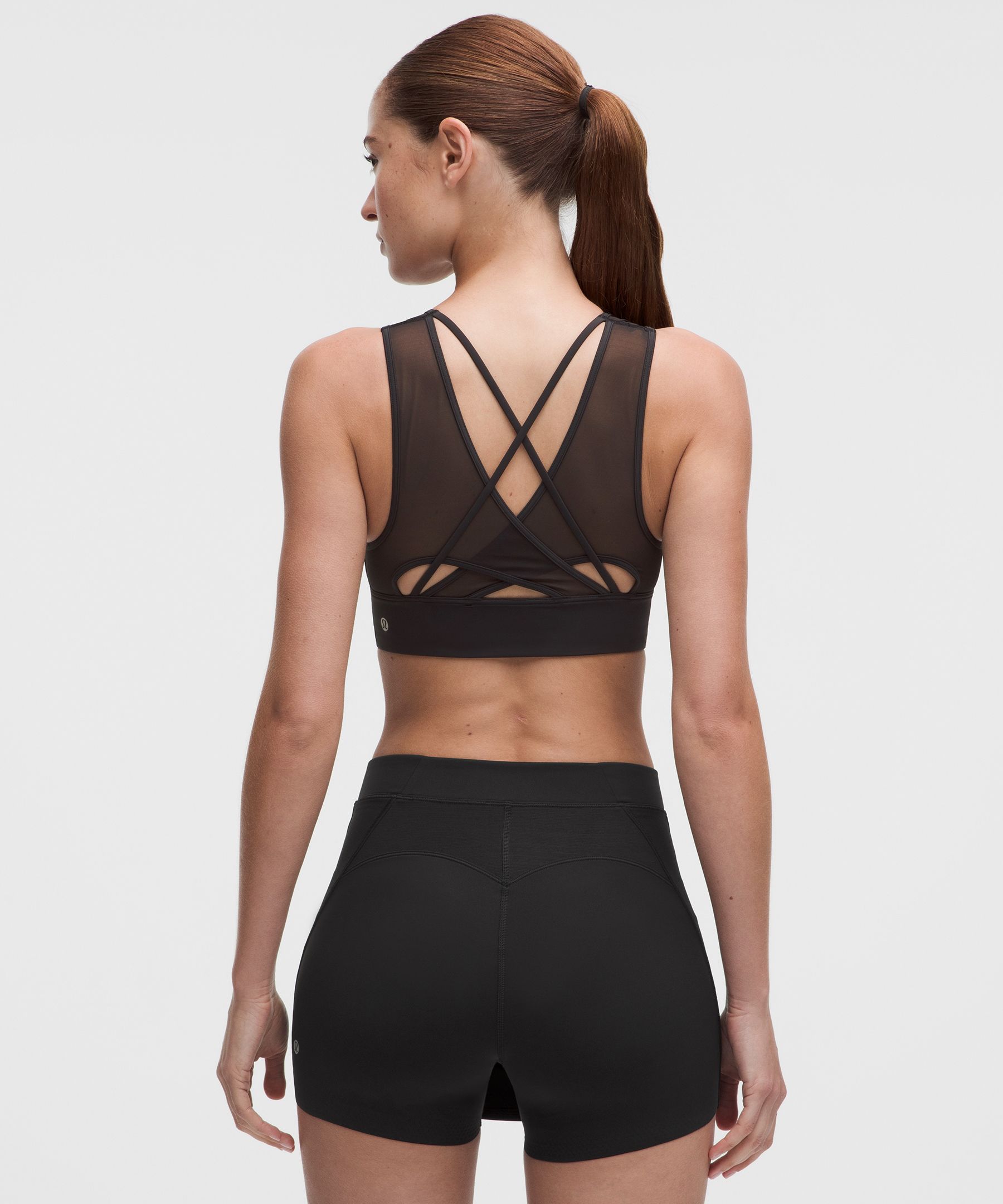Soutien-gorge sport dos croisé en maille