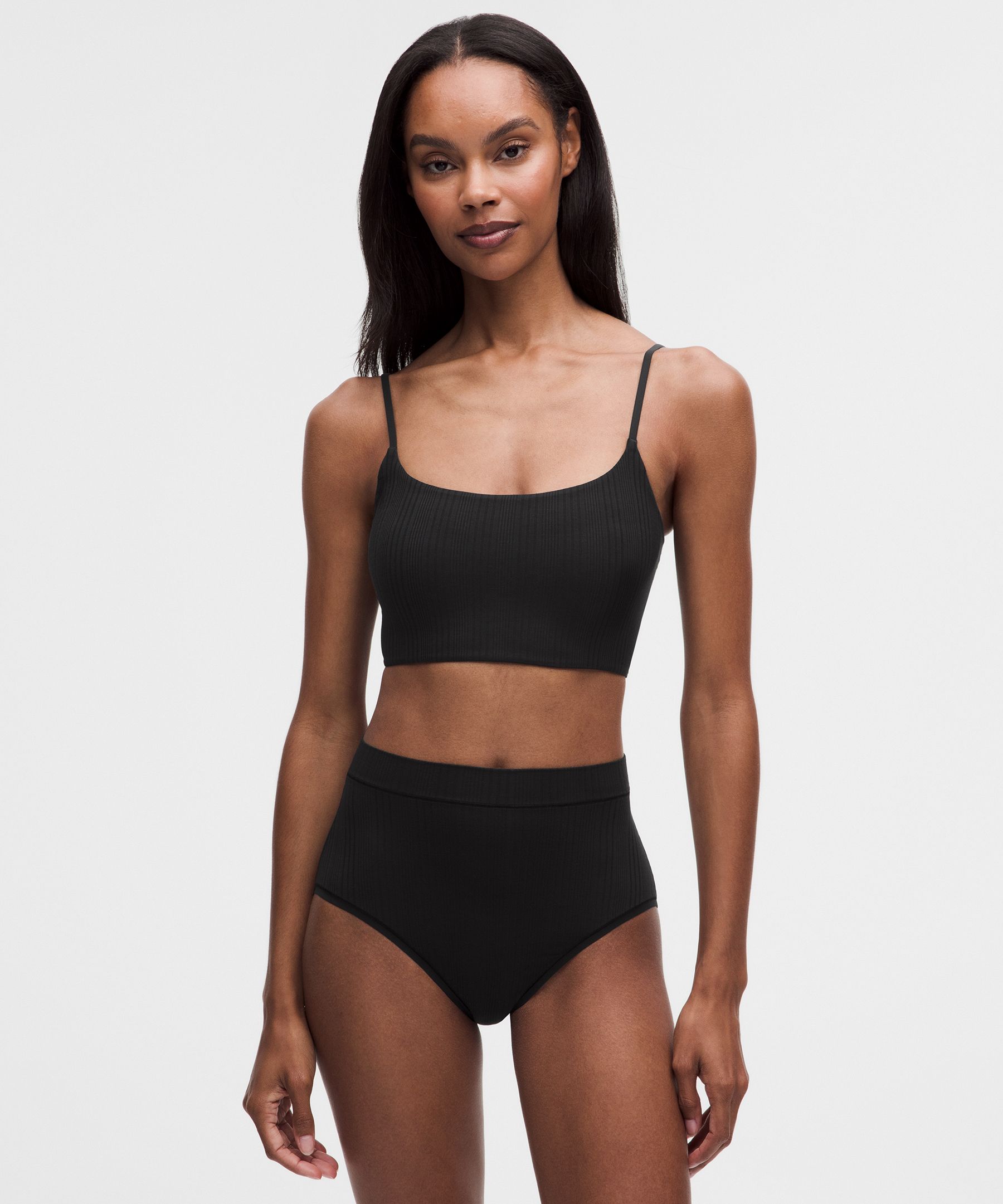 UnderEase Cami Strap Ribbed Longline Bralette A&ndash;C Cups