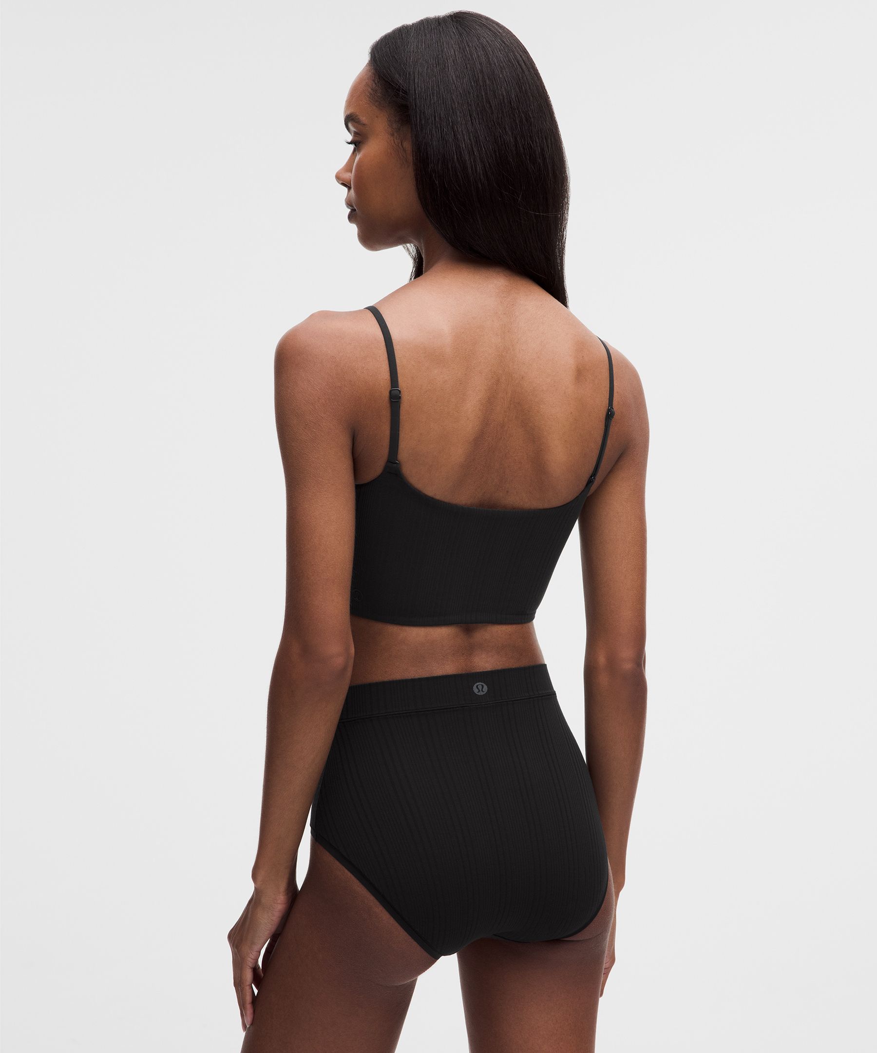 UnderEase Cami Strap Ribbed Longline Bralette A&ndash;C Cups
