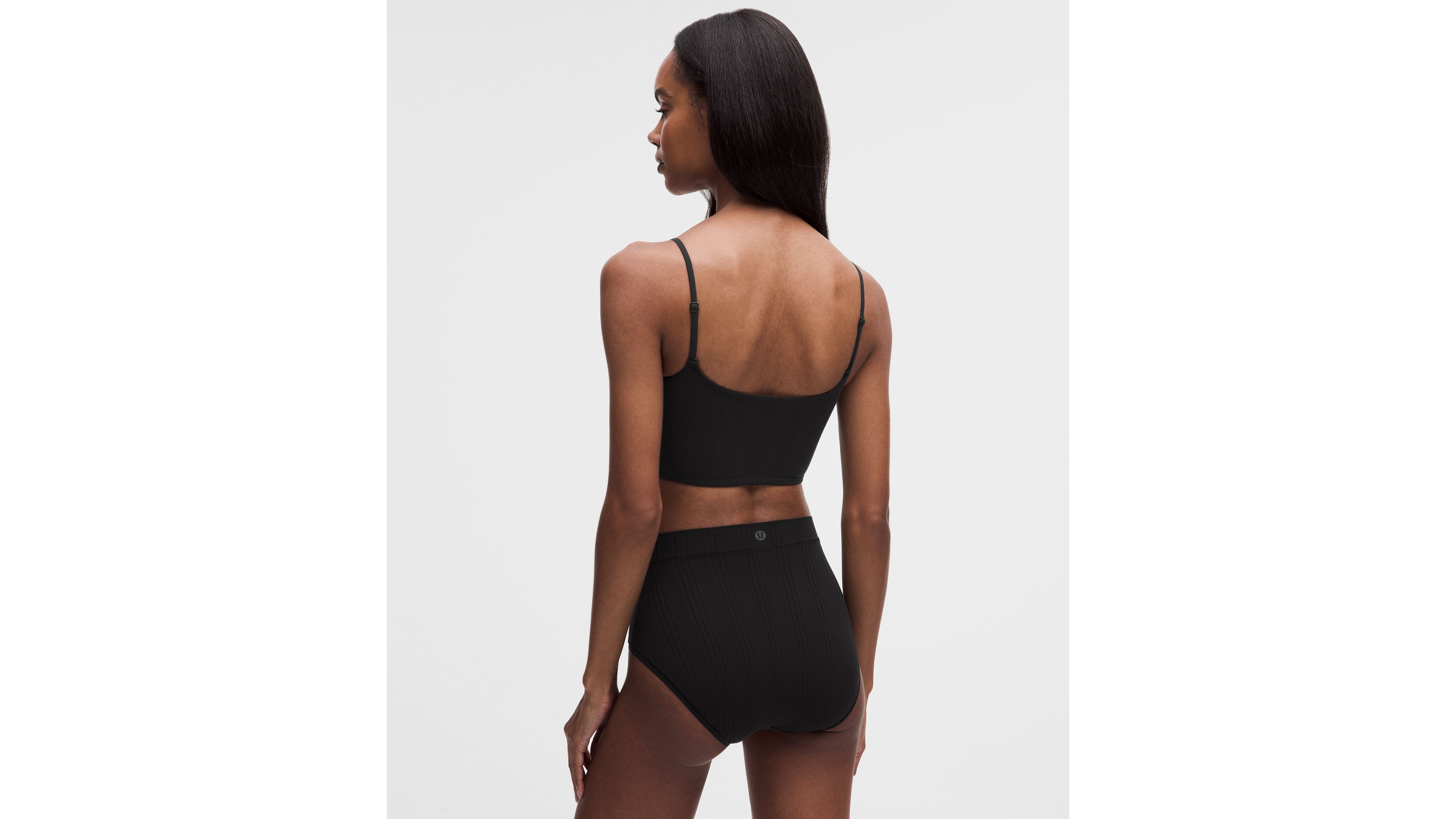 UnderEase Cami Strap Ribbed Longline Bralette A–C Cups