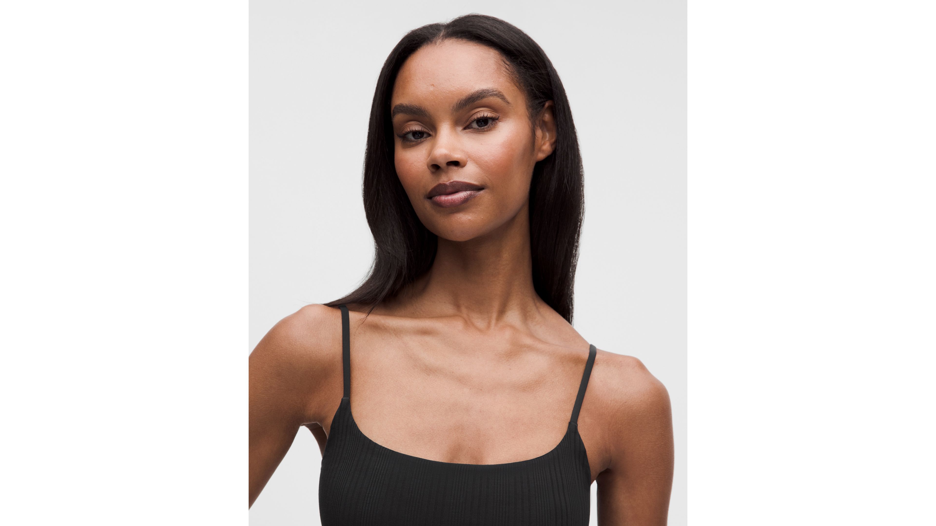 UnderEase Cami Strap Ribbed Longline Bralette A–C Cups