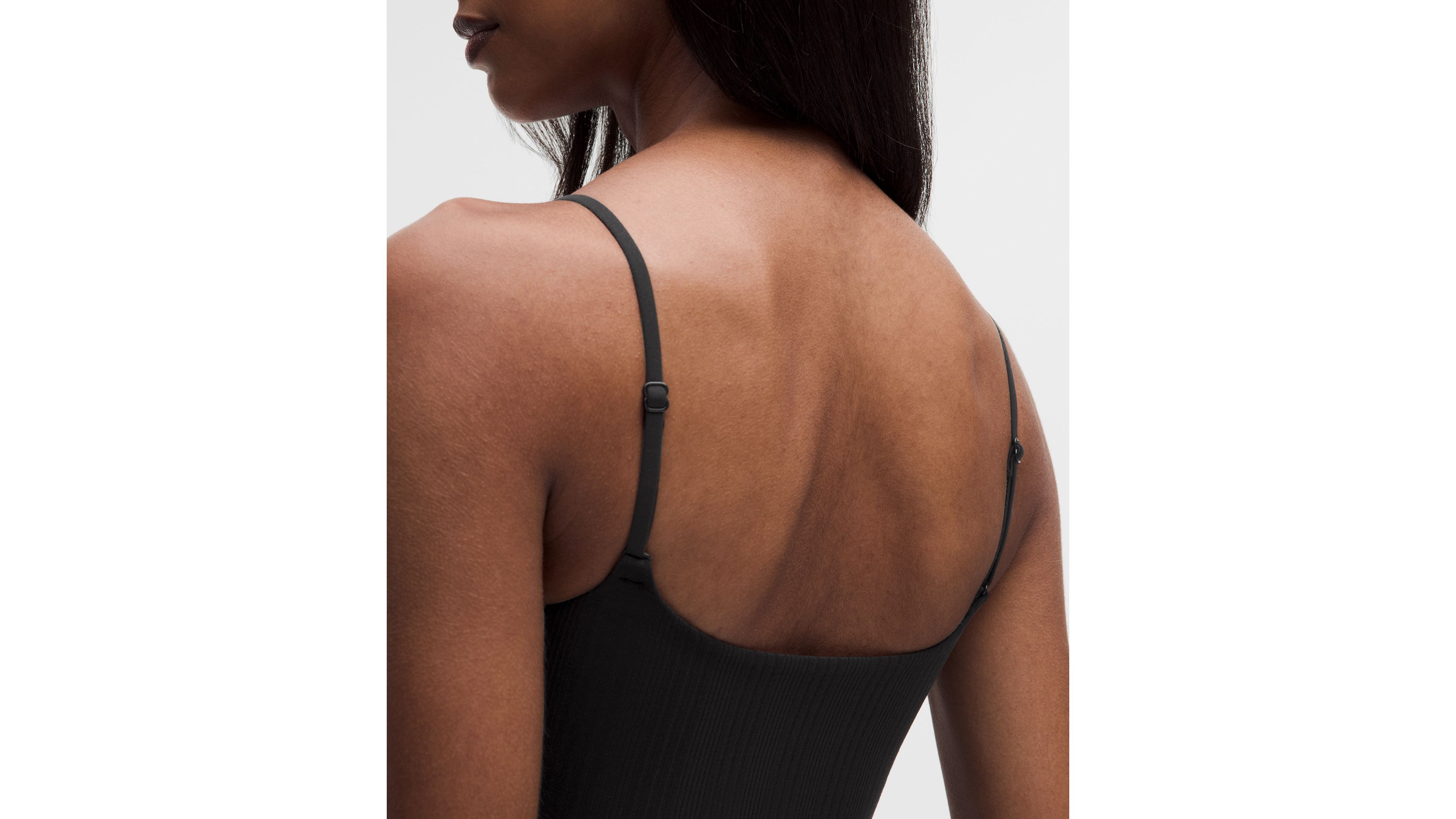 UnderEase Cami Strap Ribbed Longline Bralette A–C Cups