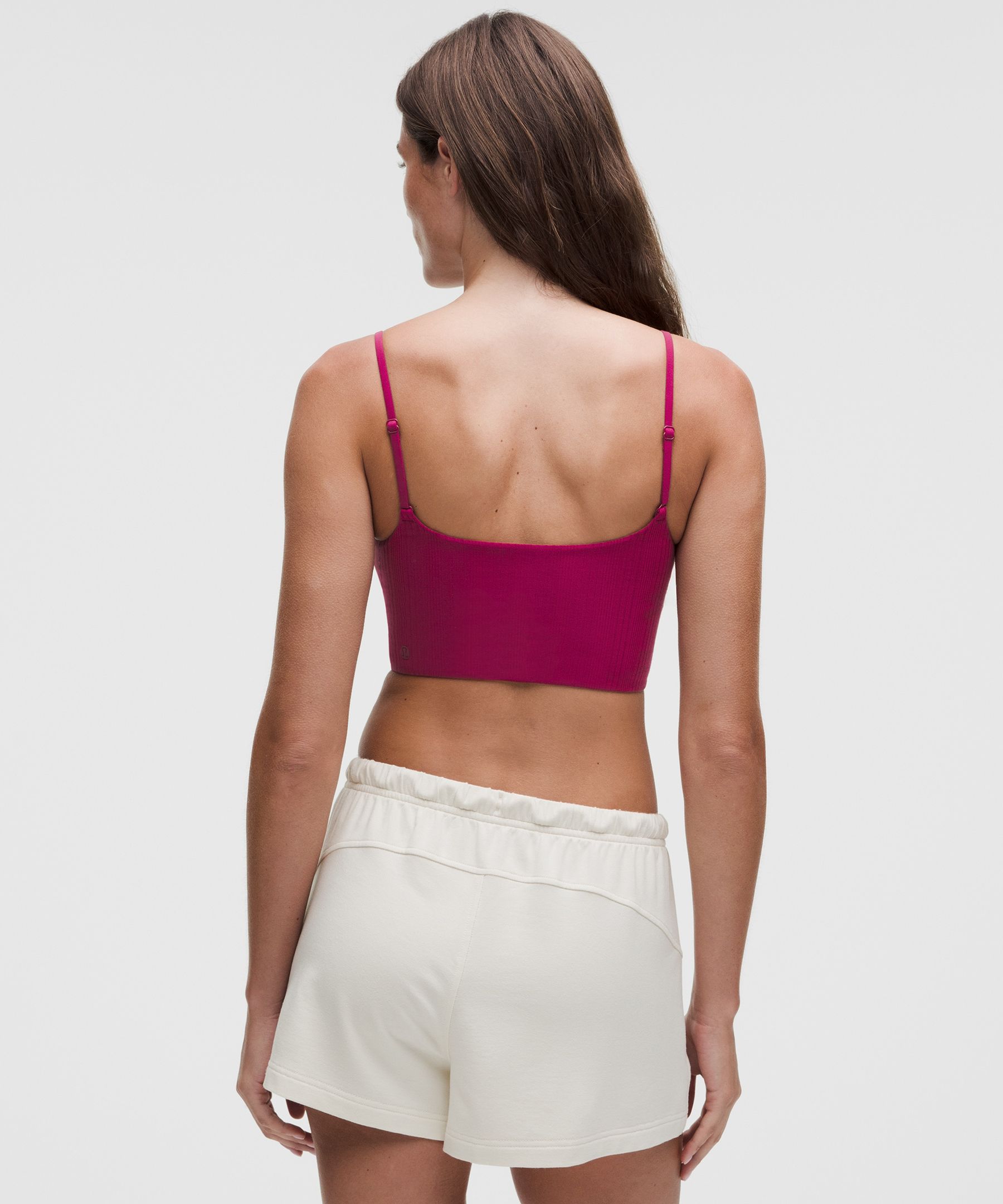UnderEase Cami Strap Ribbed Longline Bralette A–C Cups