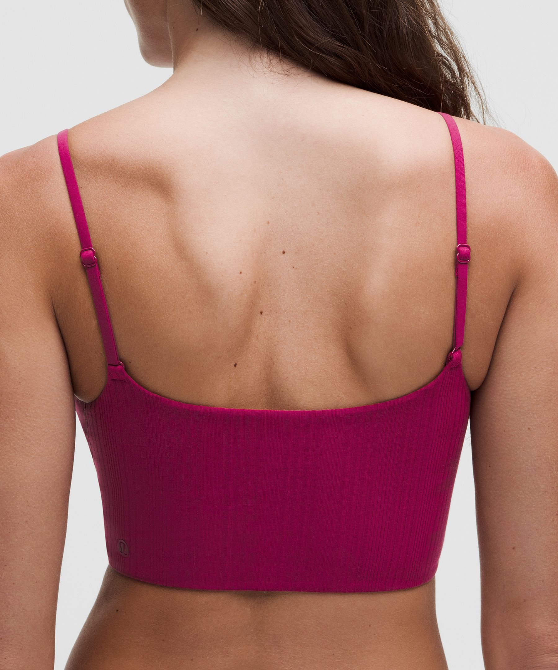 UnderEase Cami Strap Ribbed Longline Bralette A–C Cups