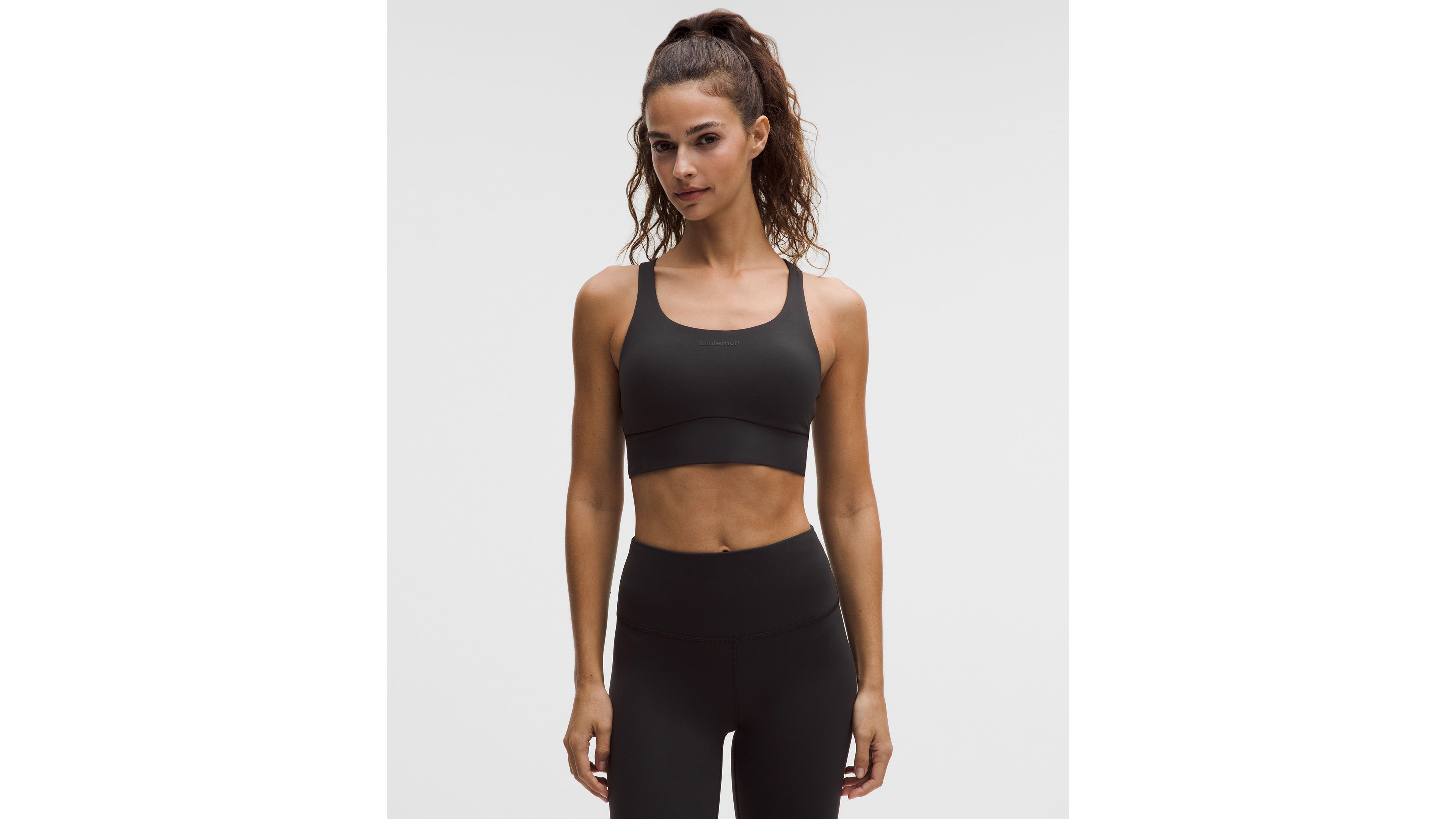 lululemon Energy Longline Bra Medium Support B-D Cups Evolve *Wordmark