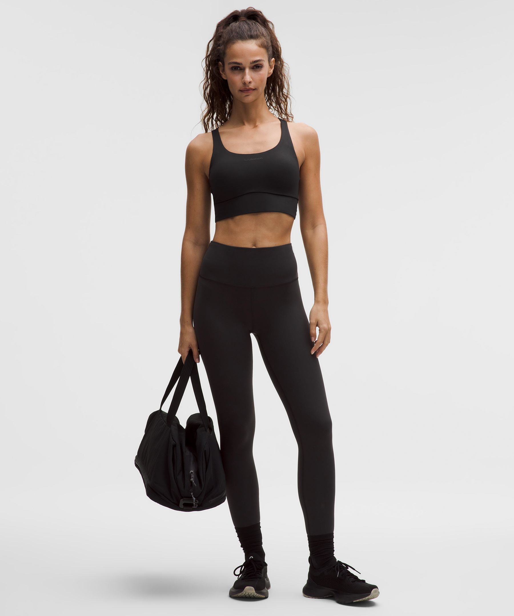 lululemon Energy Longline Bra Medium Support B-D Cups Evolve *Wordmark