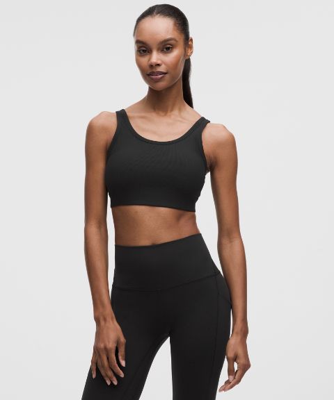 Женское бра Lululemon Nulu в рубчик с вырезом лодочкой