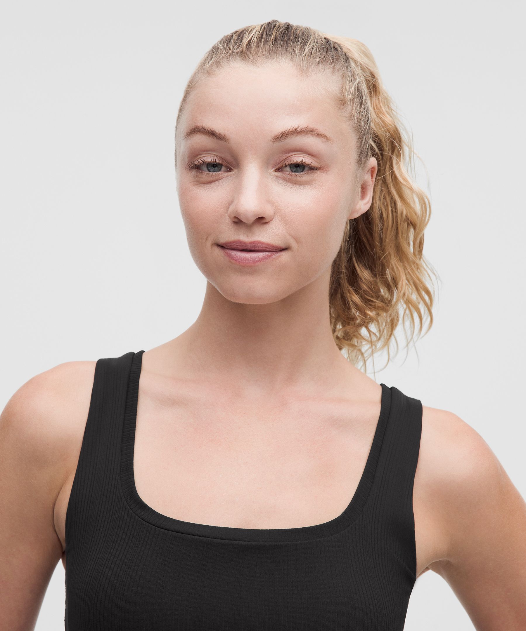 Bend This Ribbed Square-Neck Racerback Bra *Light Support, A-C Cups
