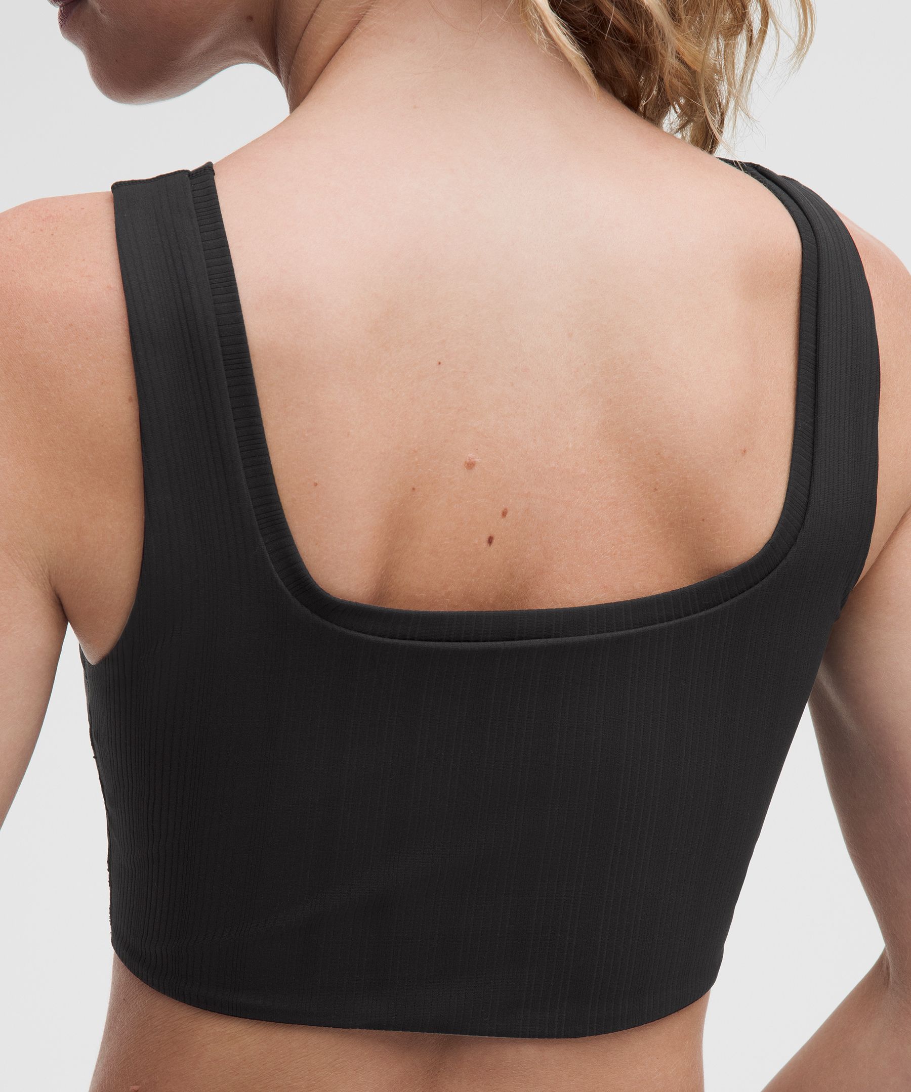 Bend This Ribbed Square-Neck Racerback Bra *Light Support, A-C Cups