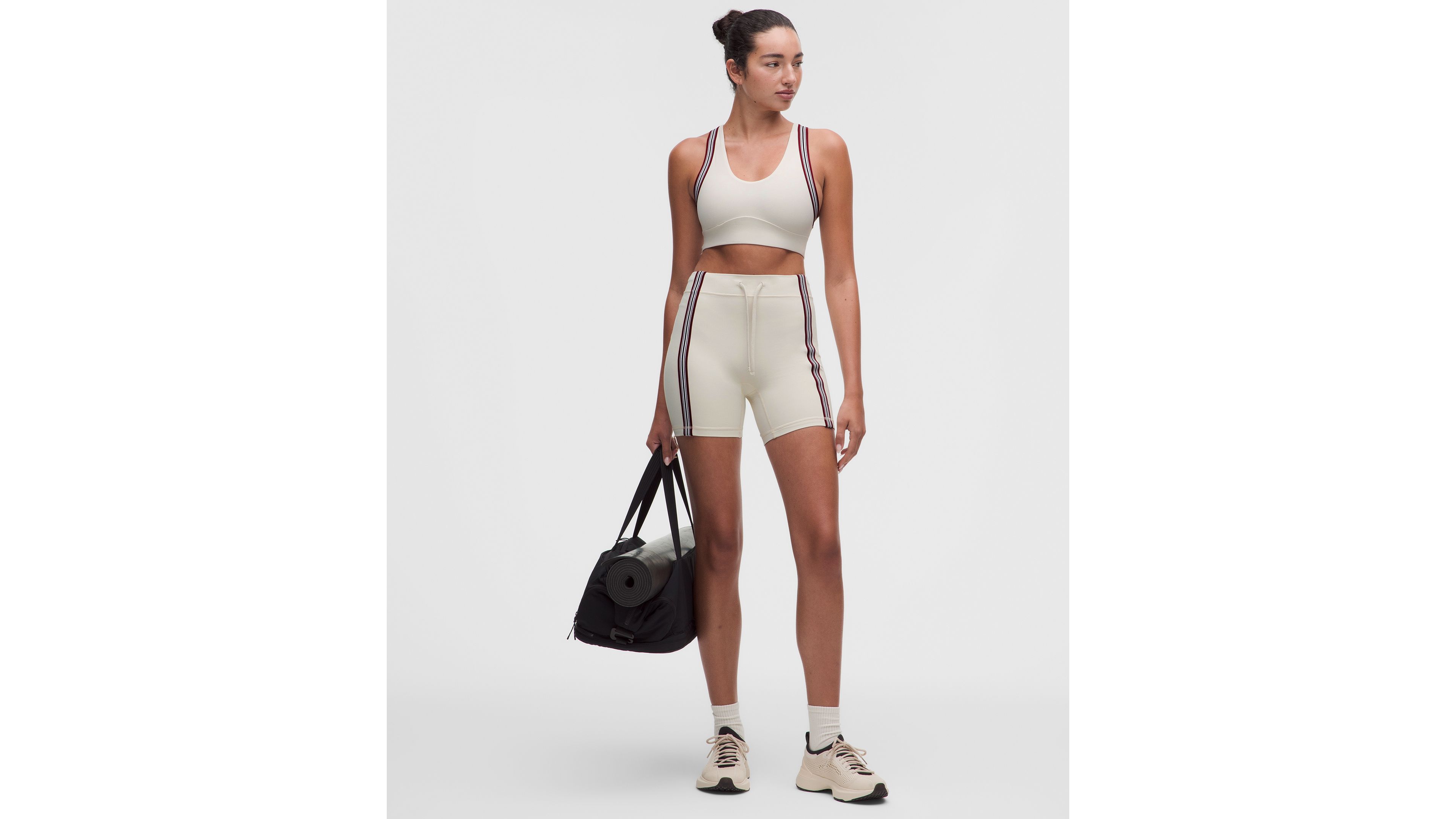 Groove Yoga Bra Light Support, B/C Cup *Striped Trim