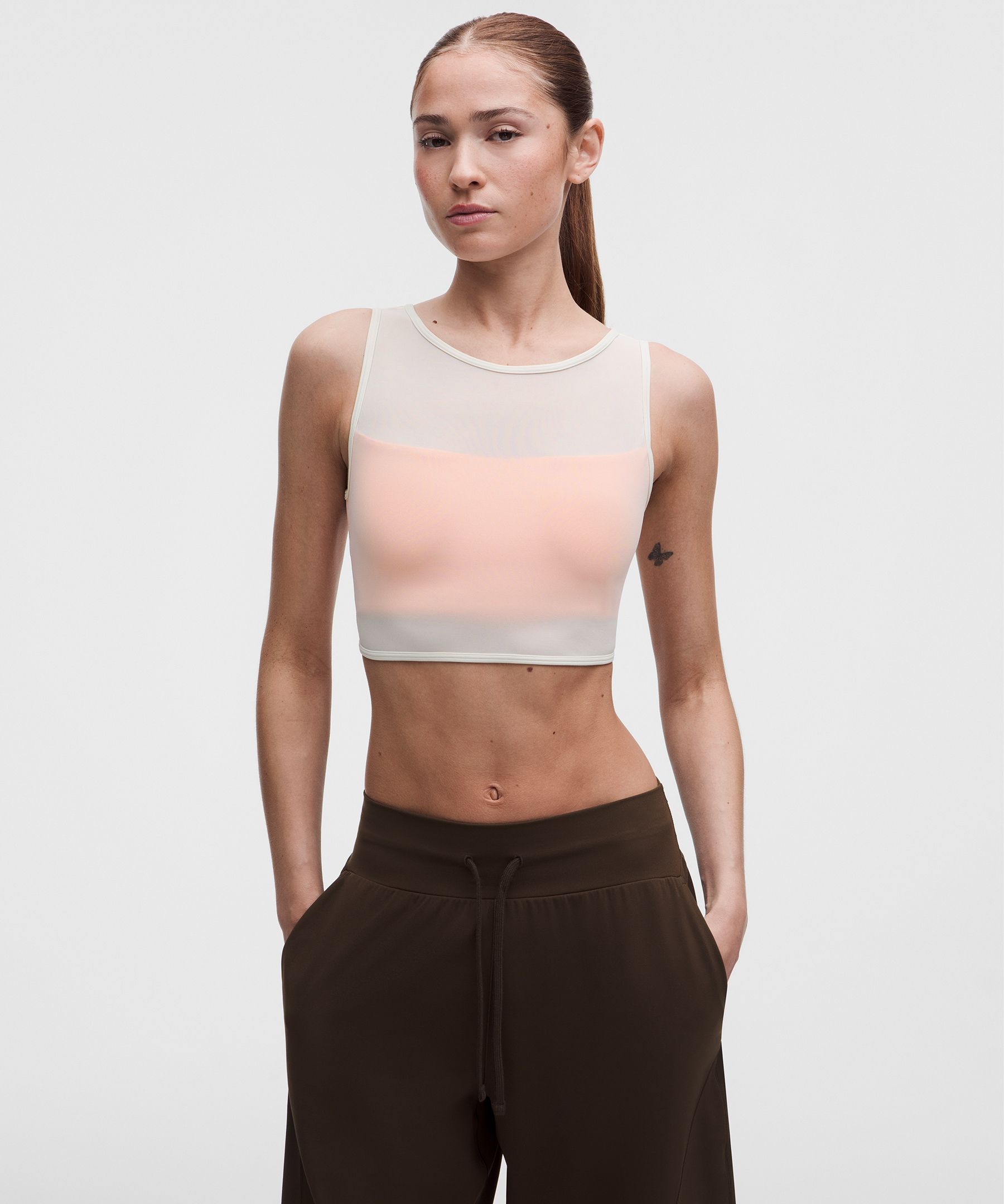 Bend This Mesh Bandeau and V-Neck Bra