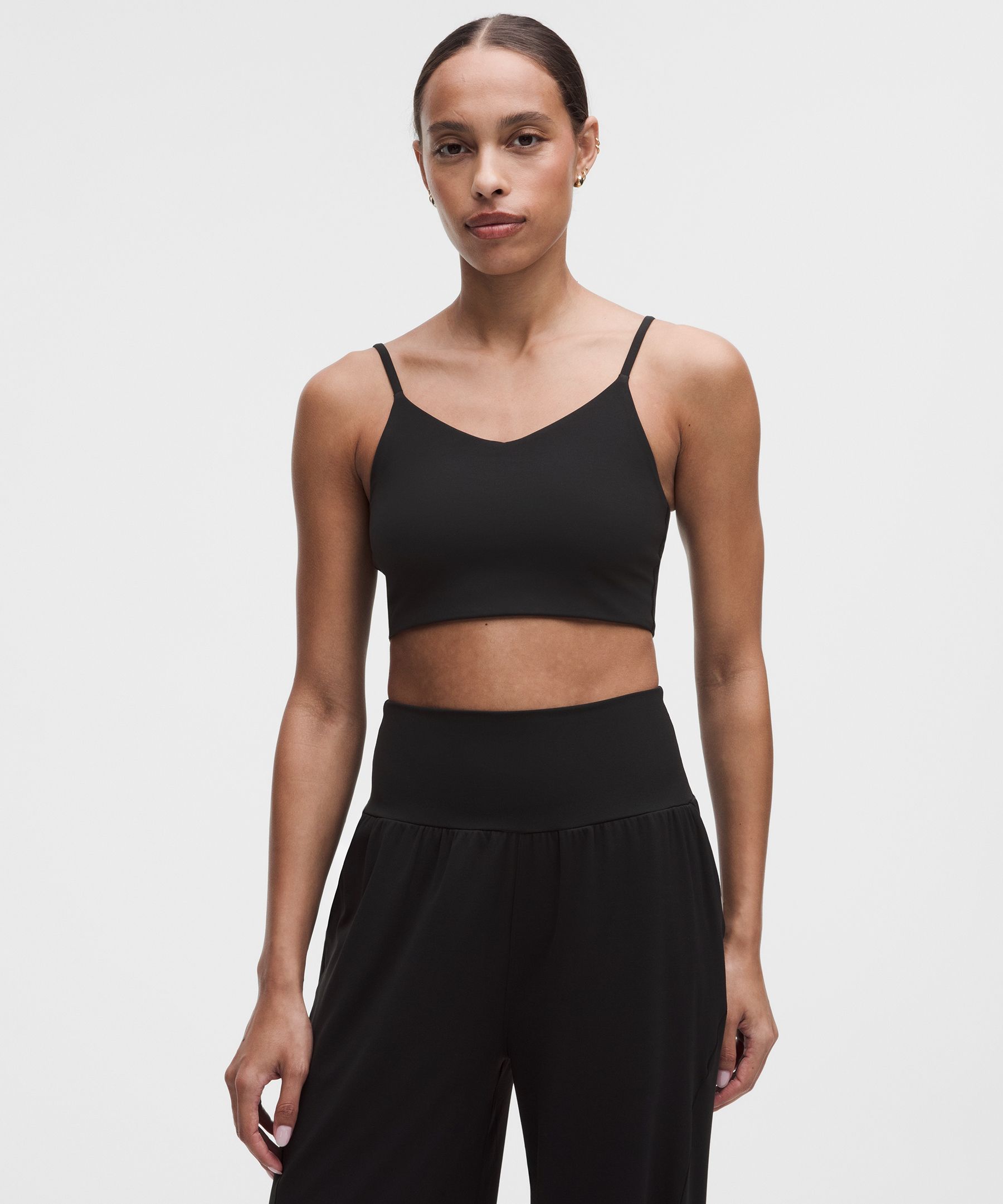 lululemon – Women’s Bend This Cami Spaghetti-Strap Sports Bra Light Support, A-C Cups – Color Black – Size Large/XL