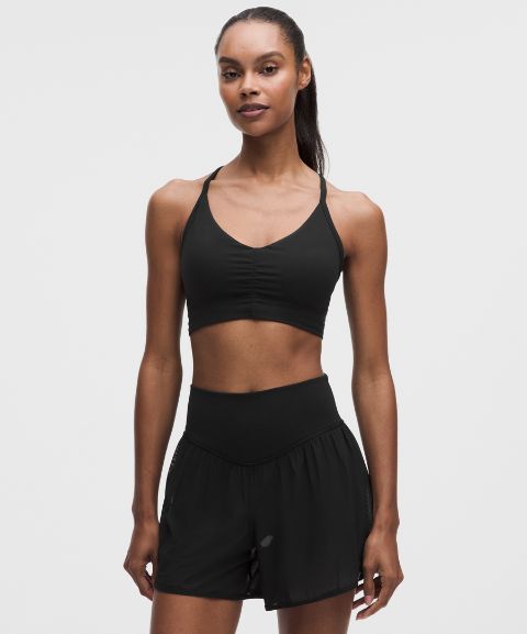 Женское бра Lululemon Flow Y Ruched, лёгкая поддержка