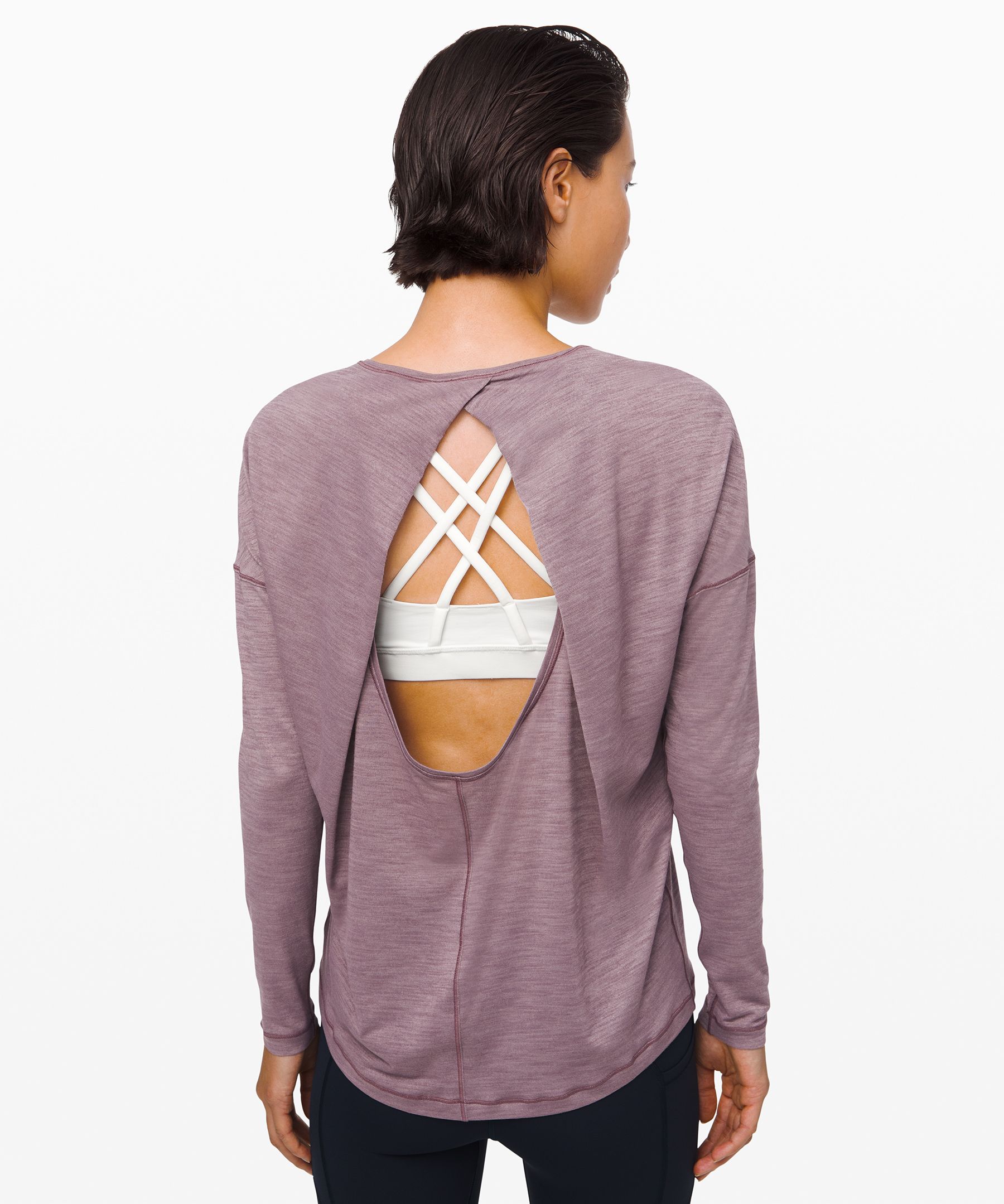 Lululemon Get Set Long Sleeve In Spaced Out Space Dye Black White