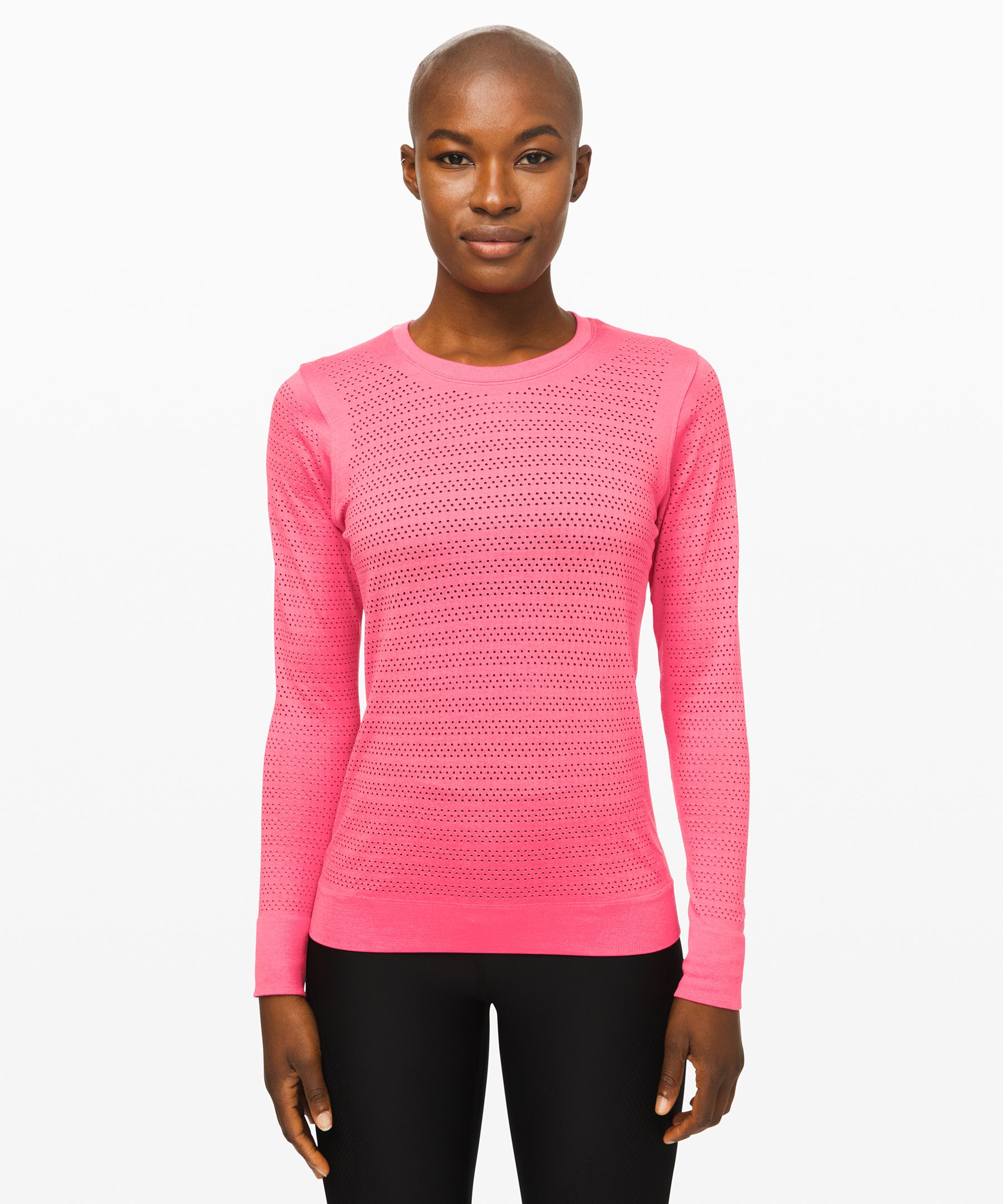 Lululemon Breeze By Long Sleeve *squad In Heartthrob/heartthrob