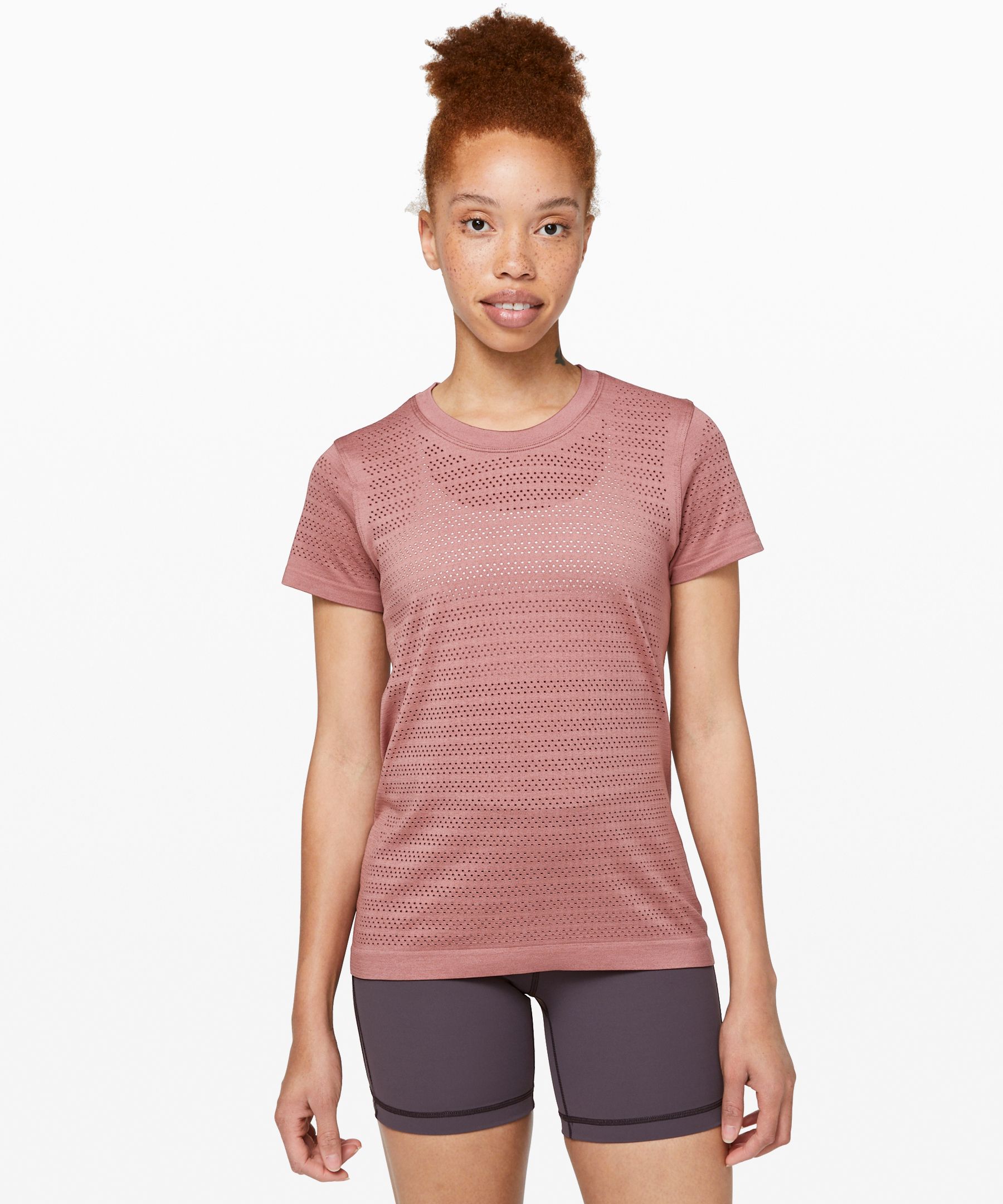 Lululemon Breeze By Short Sleeve *squad In Quicksand/quicksand
