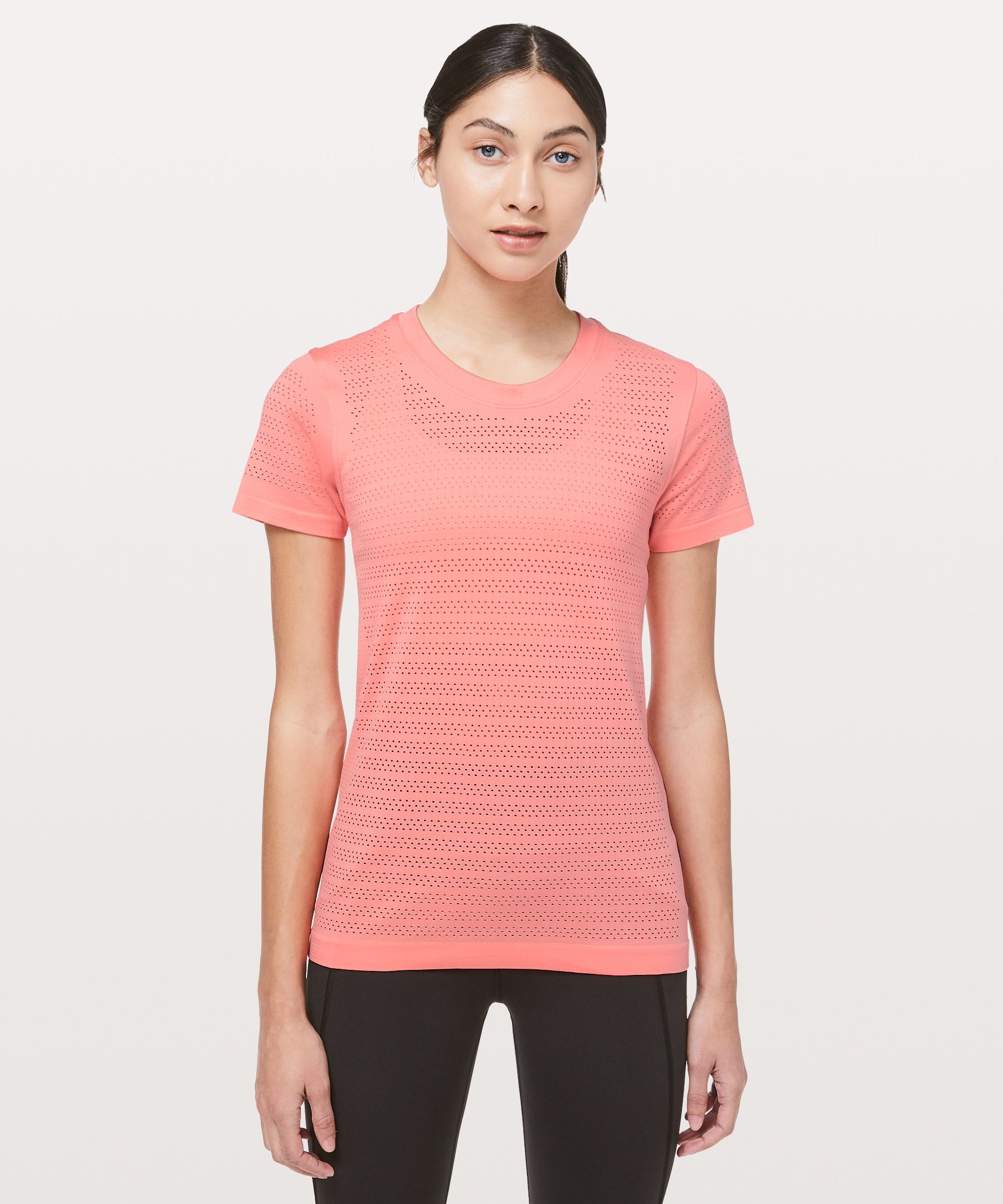 Lululemon Breeze By Short Sleeve *squad In Light Coral/light Coral
